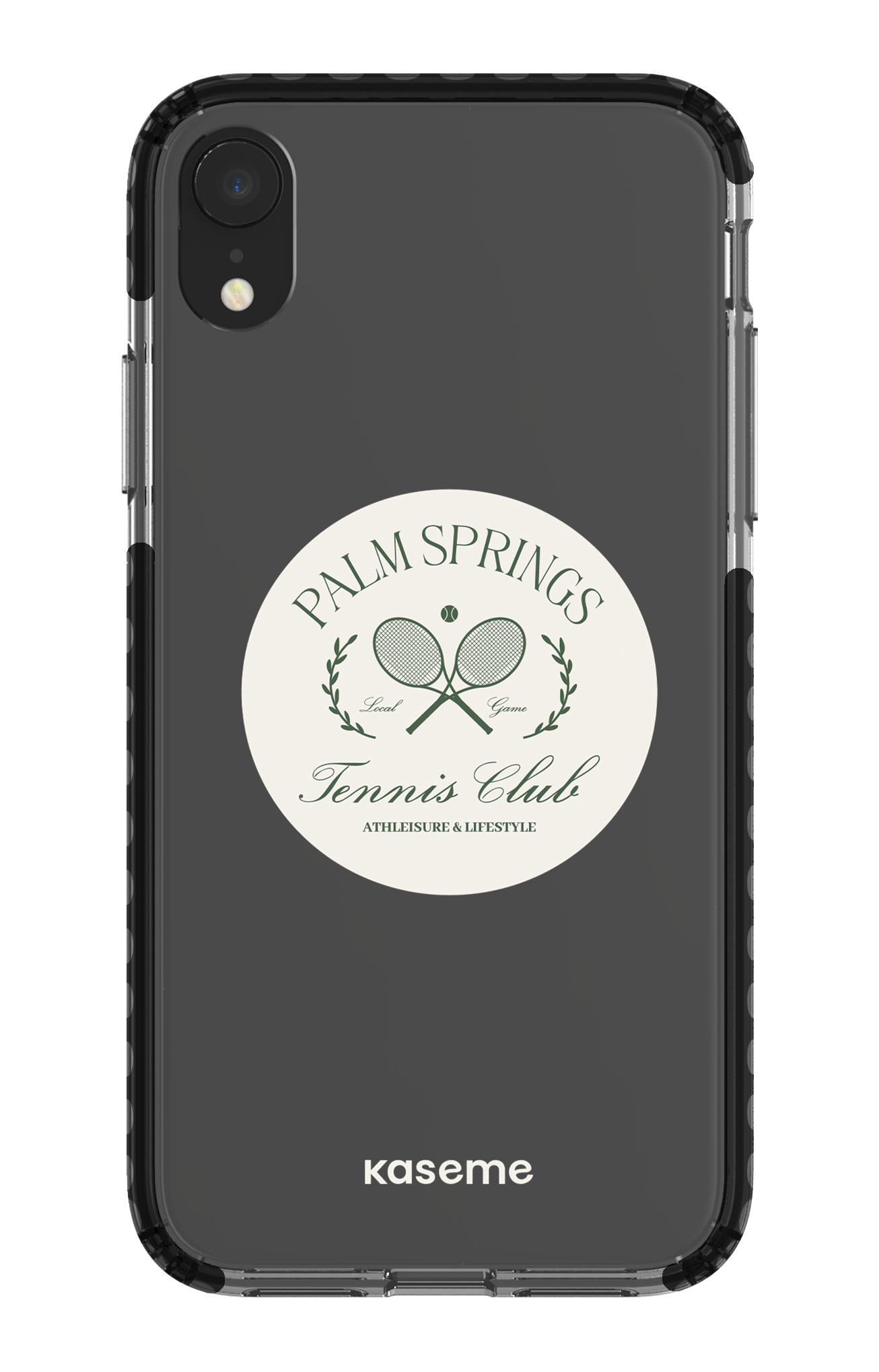 iPhone XR Clear Case - Black Serve it up Clear Case -