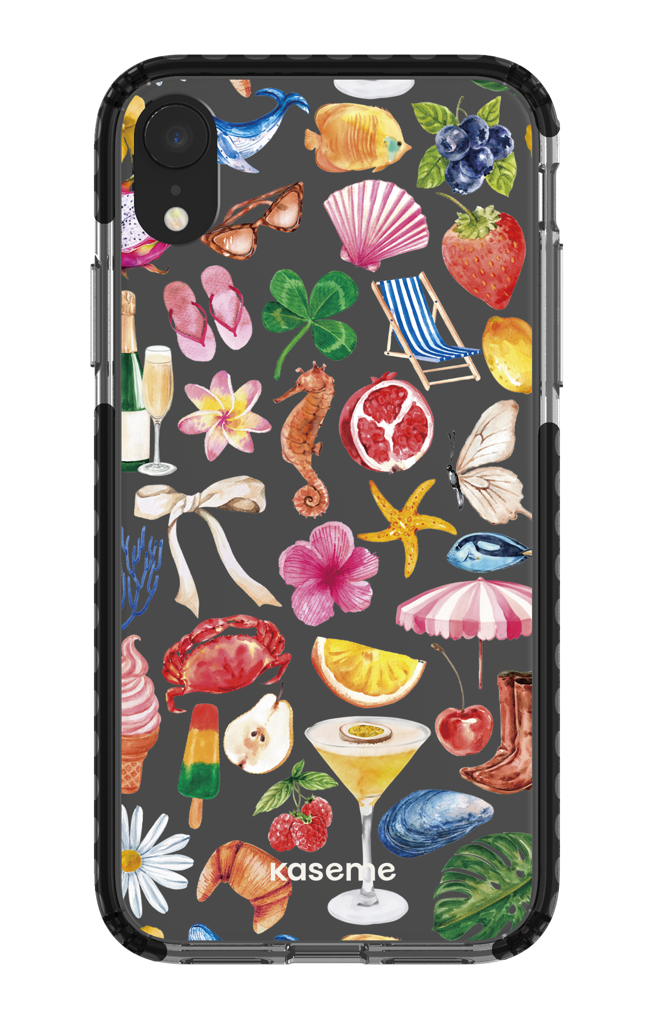 iPhone XR Clear Case - Black St-Tropez Clear Case -