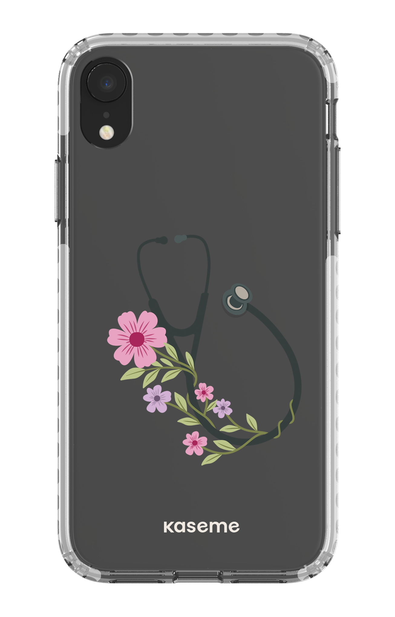 iPhone XR Clear Case - White Blossom Beat Clear Case -