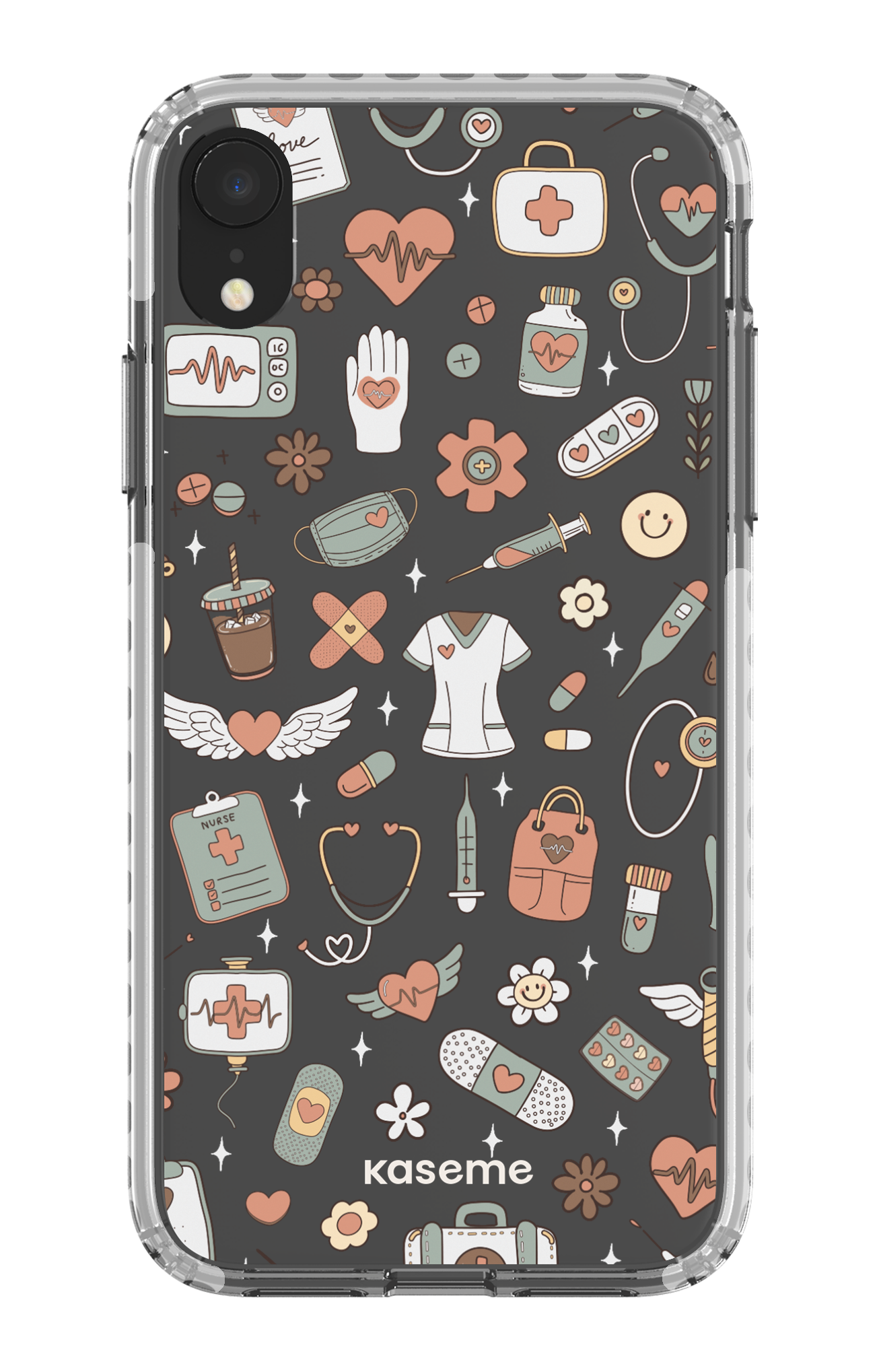 iPhone XR Clear Case - White Code Clear Case -