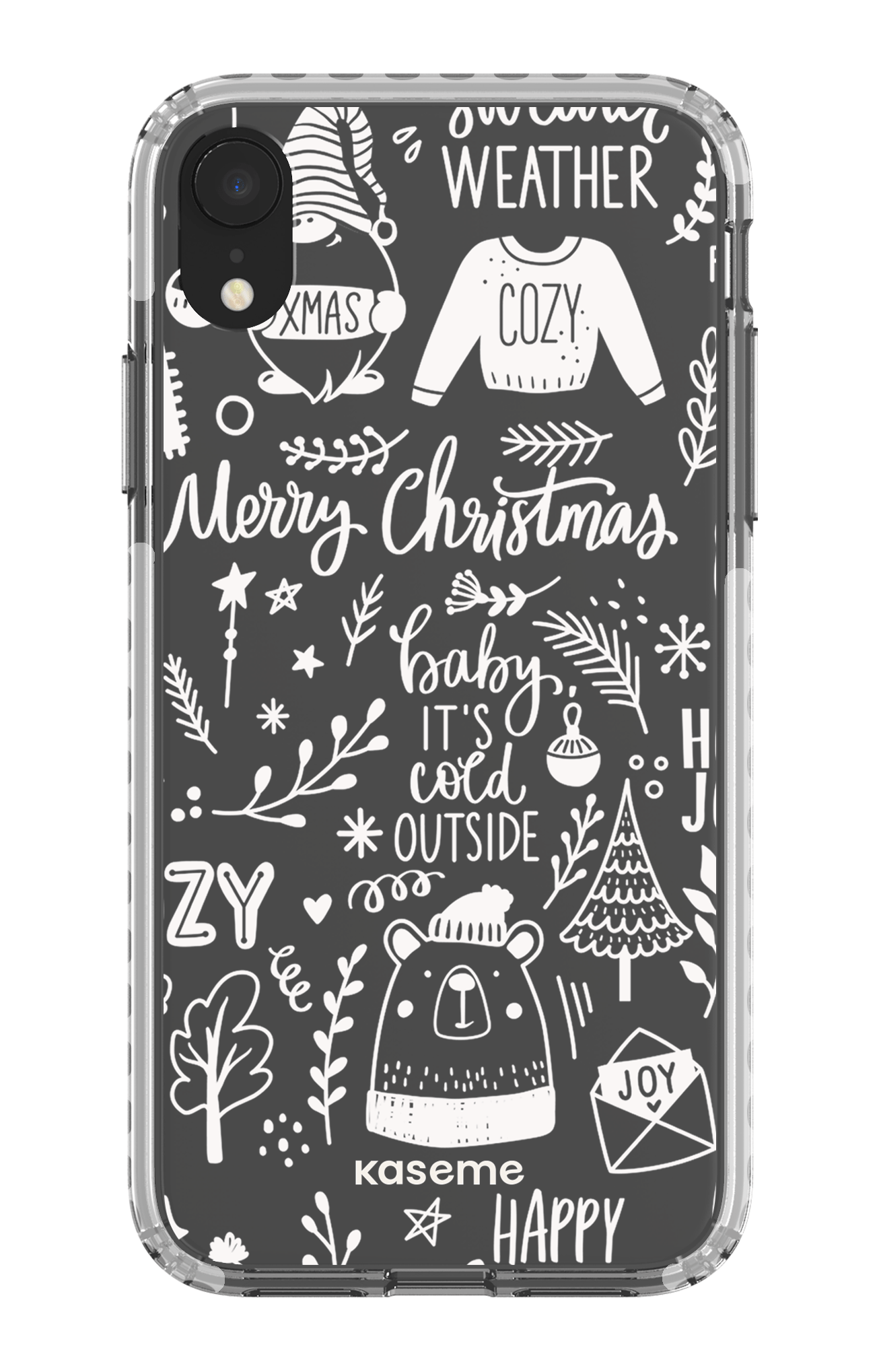 iPhone XR Clear Case - White Cold Nights Clear Case -