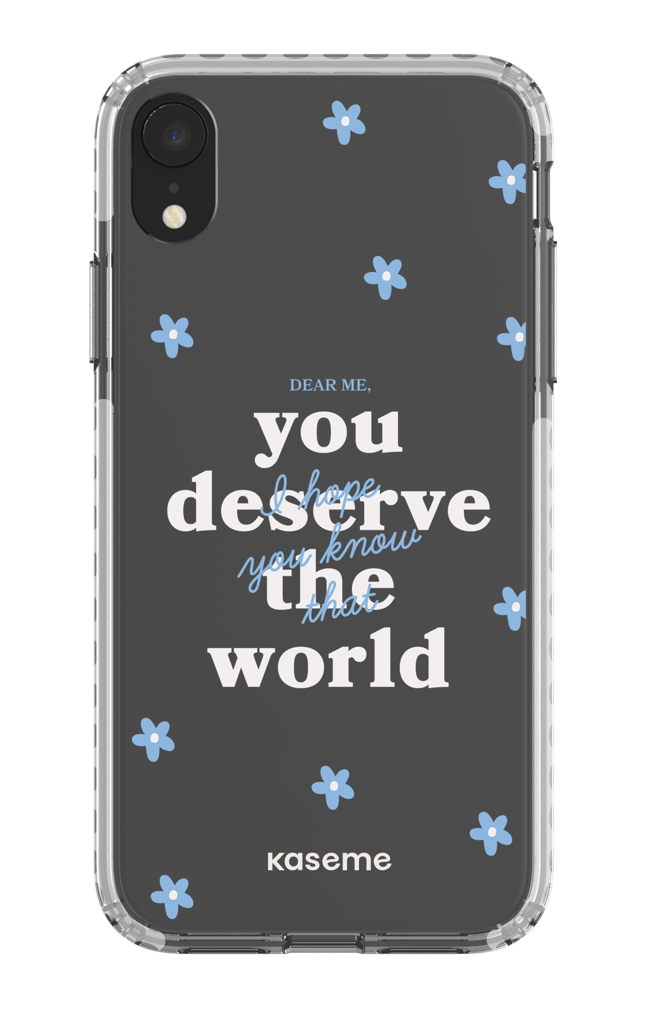 iPhone XR Clear Case - White Dear Me clear case -