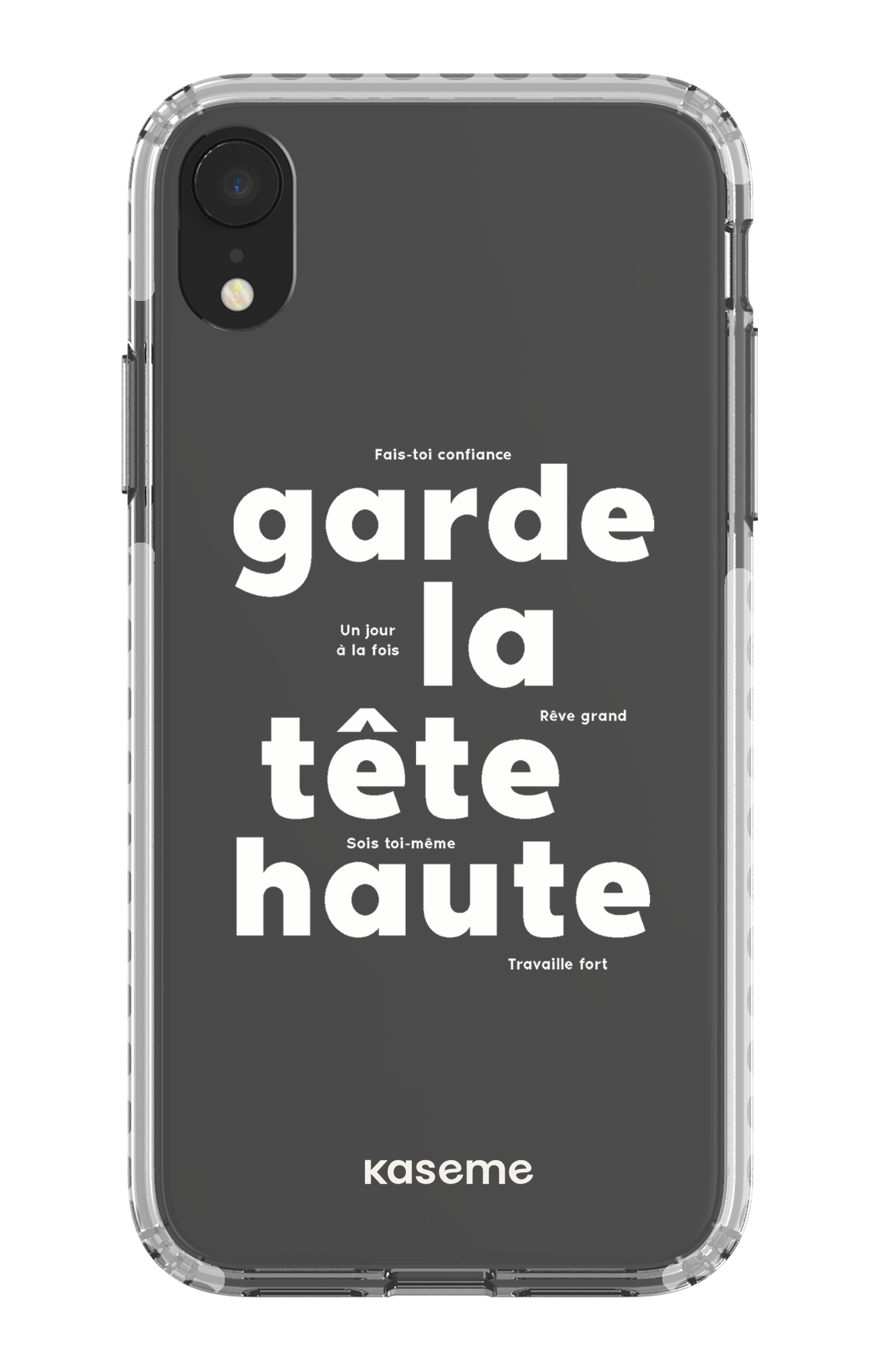 iPhone XR Clear Case - White État d'esprit Clear Case -