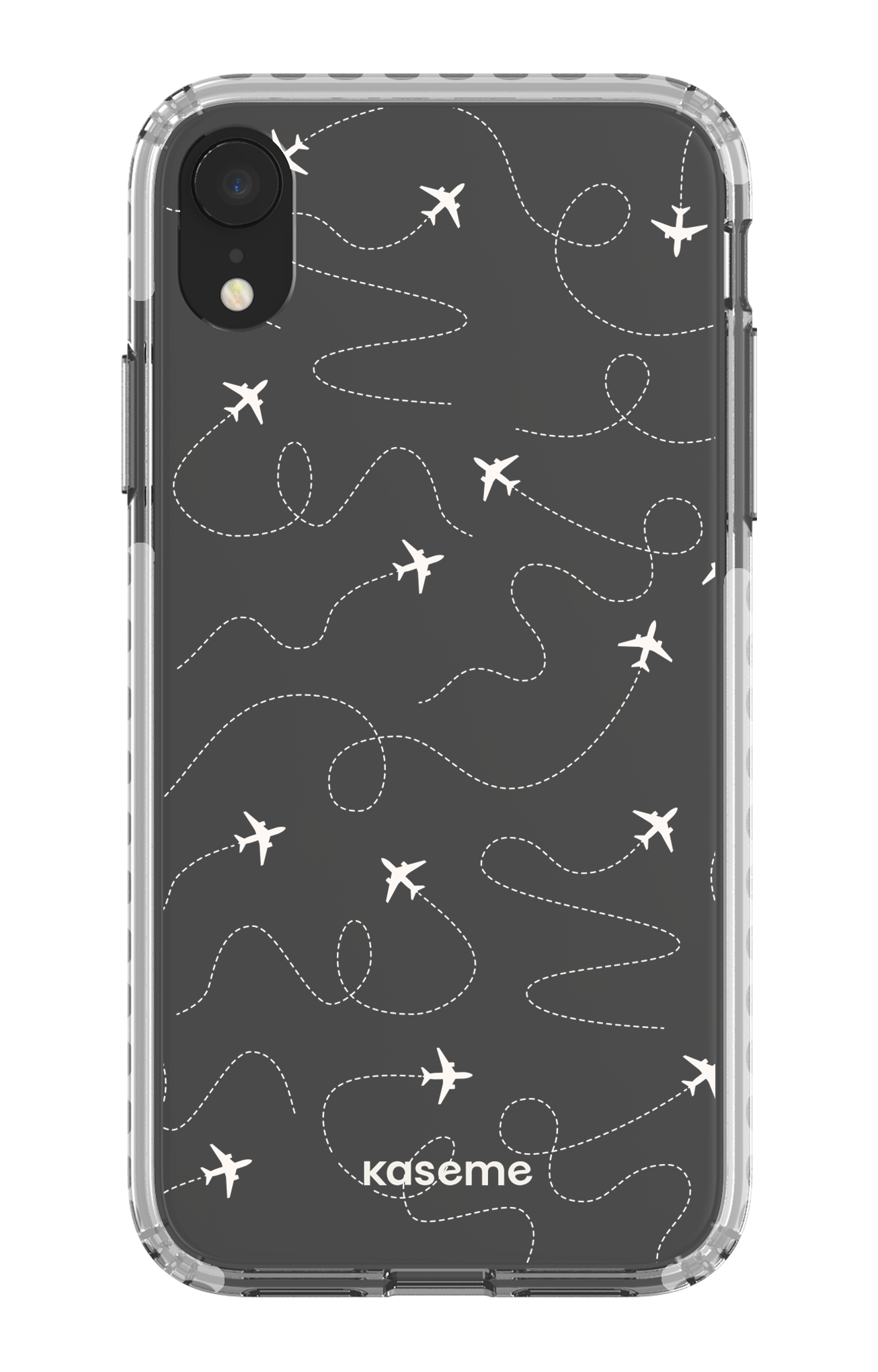 iPhone XR Clear Case - White Globetrotter Clear Case -