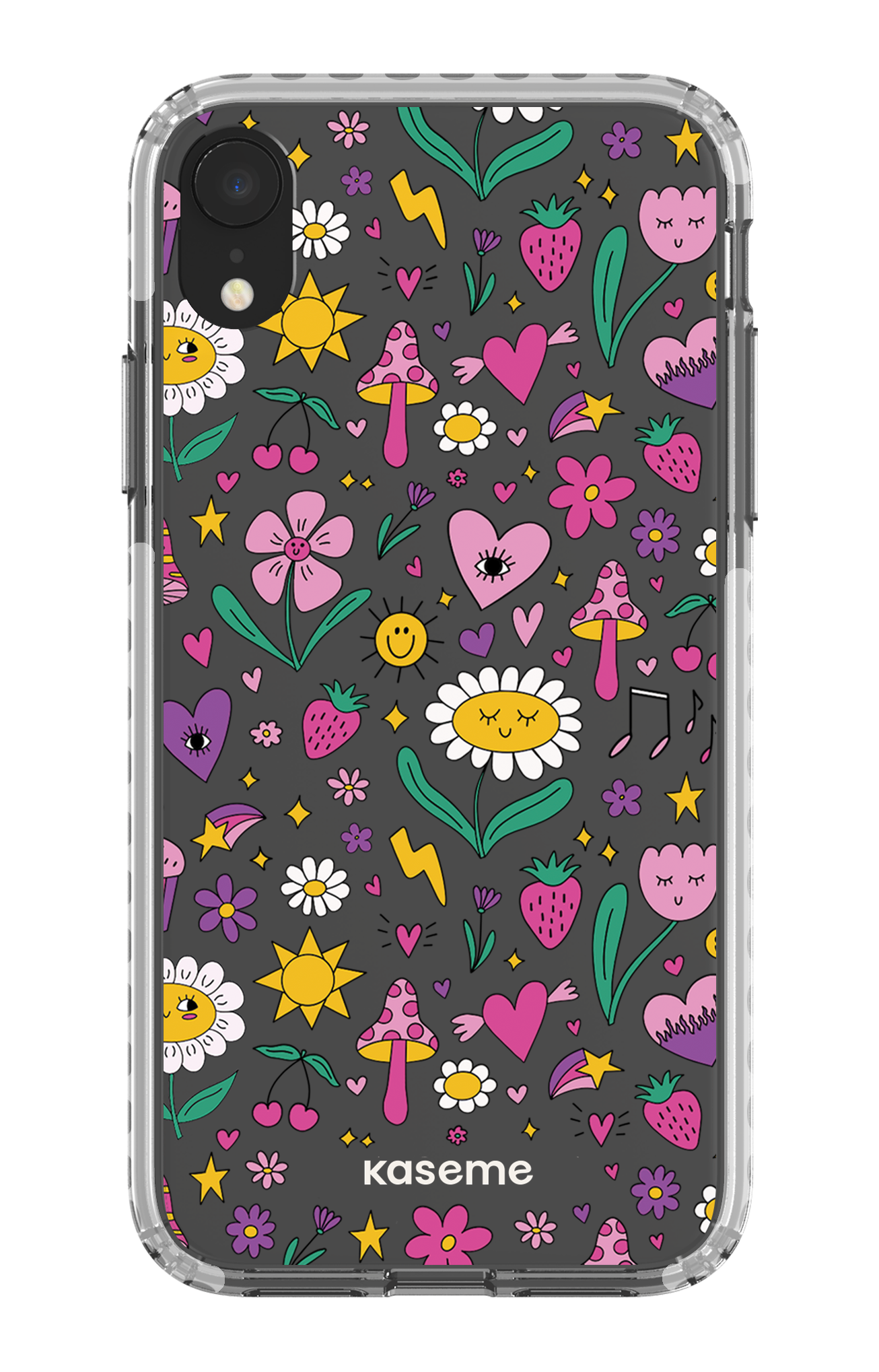 iPhone XR Clear Case - White Hypnotize Clear Case -