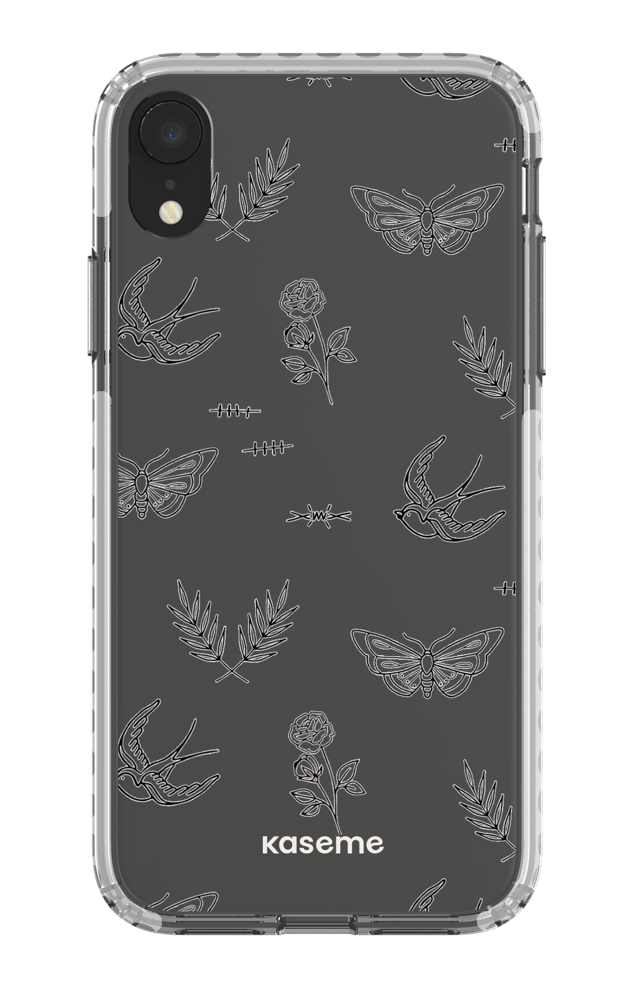 iPhone XR Clear Case - White Ink Clear Case -