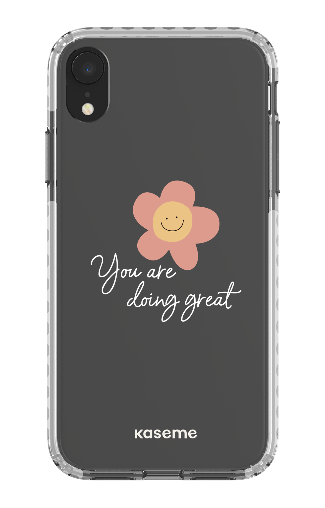 iPhone XR Clear Case - White Keep going Clear Case -