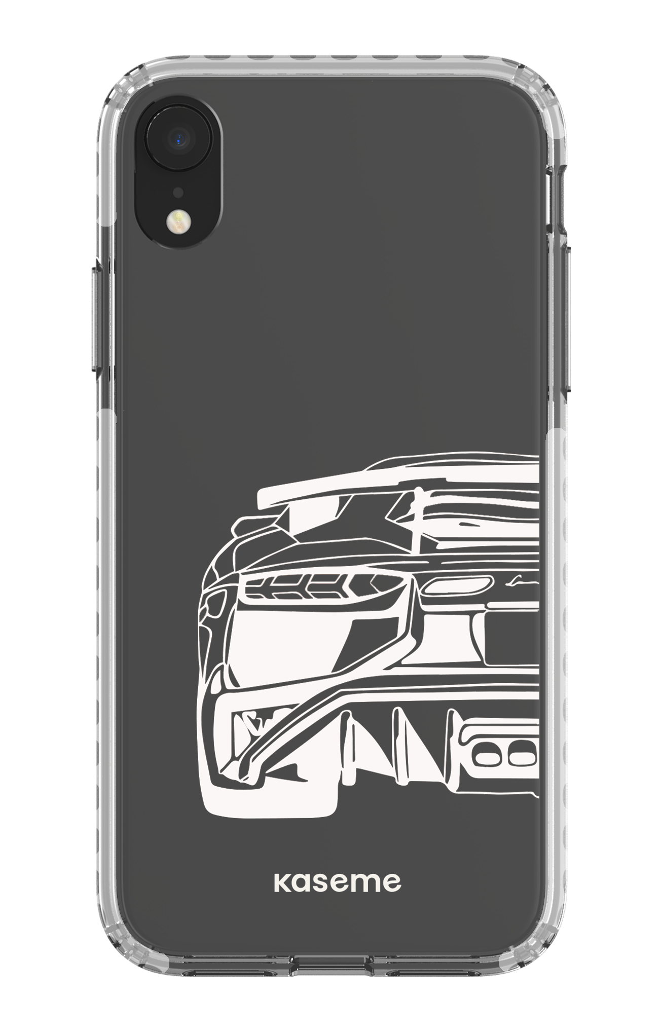 iPhone XR Clear Case - White Lambo clear case -