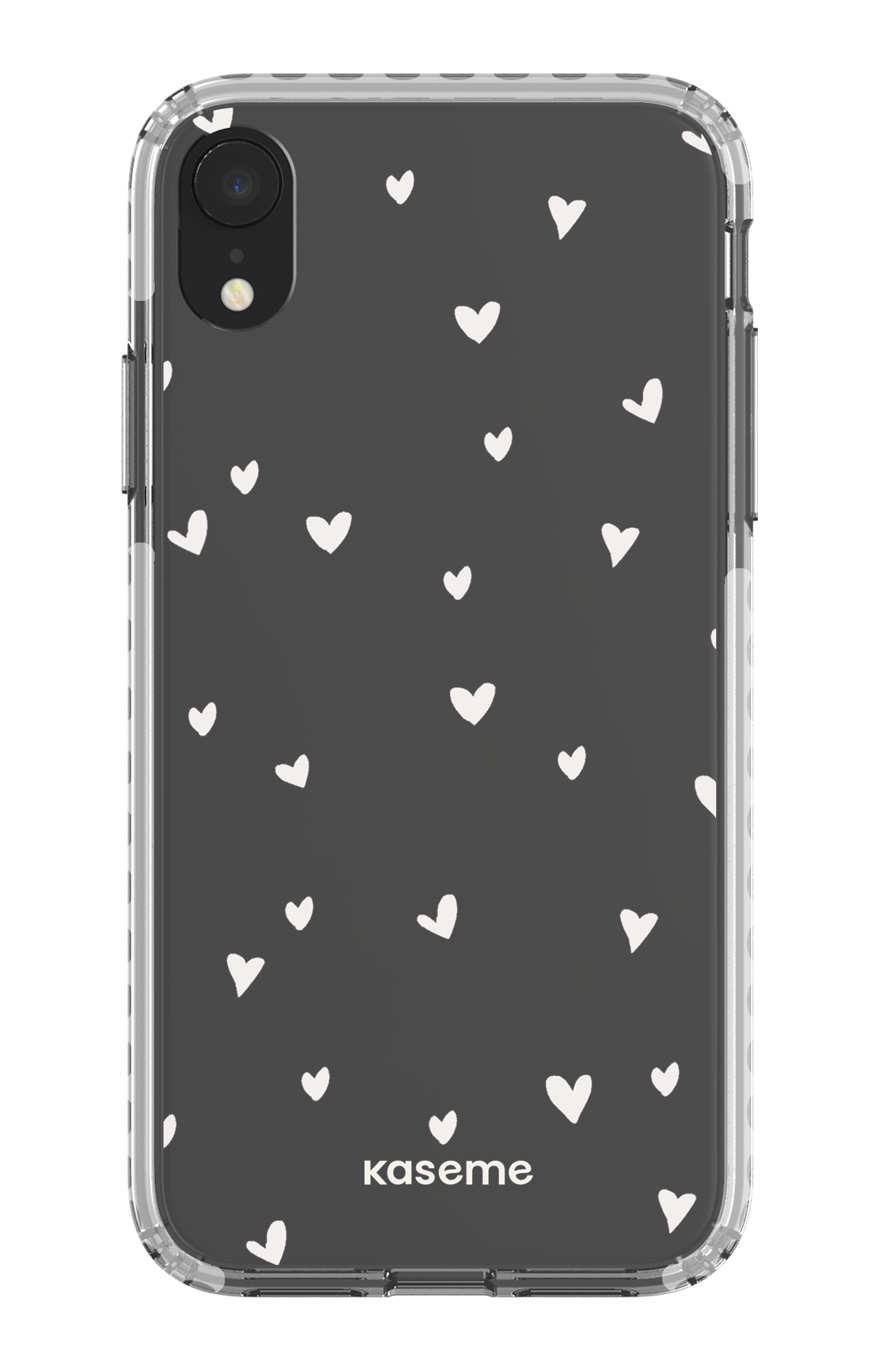 iPhone XR Clear Case - White Lovely Clear Case -