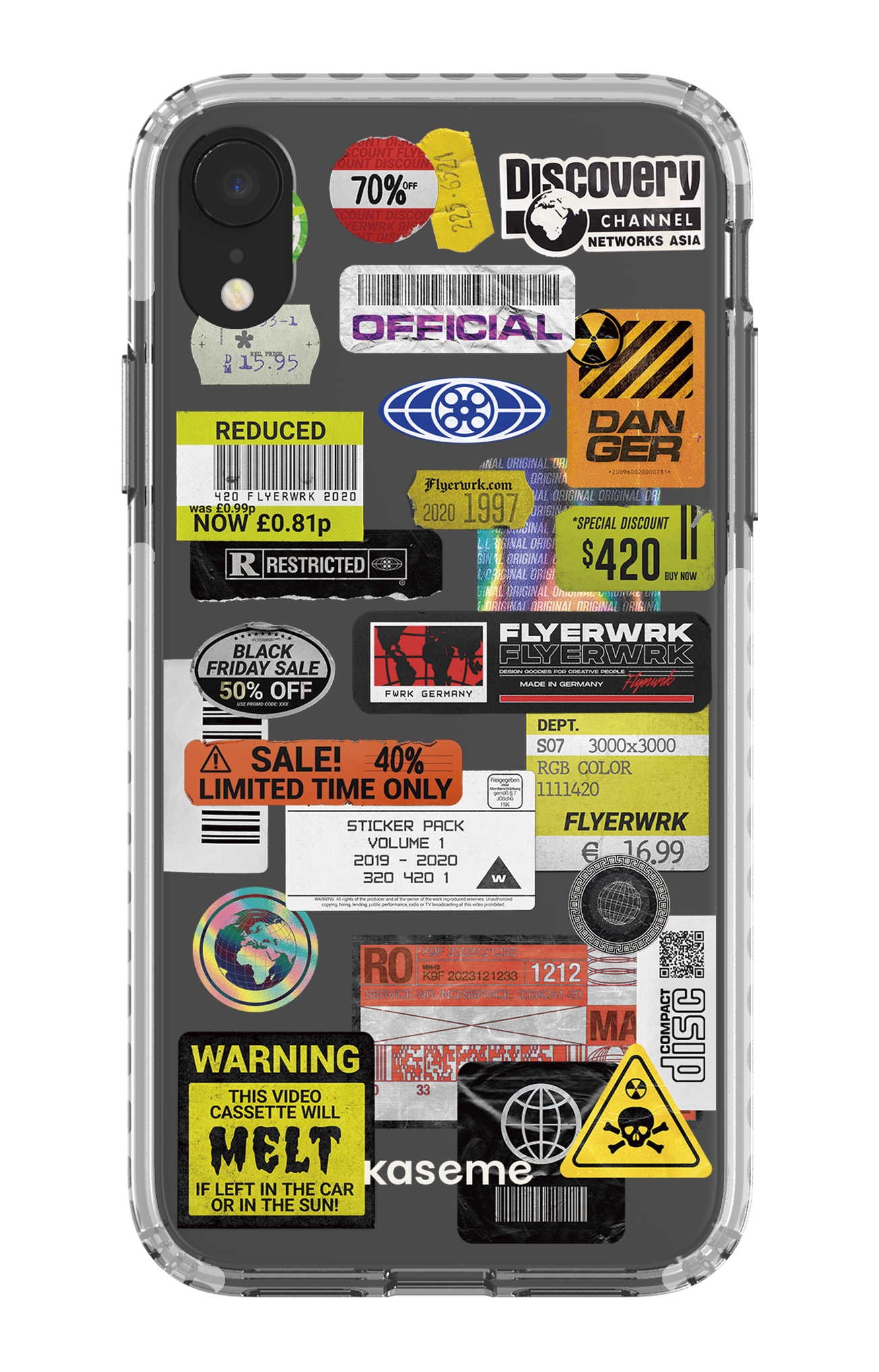 iPhone XR Clear Case - White Melt Clear Case -