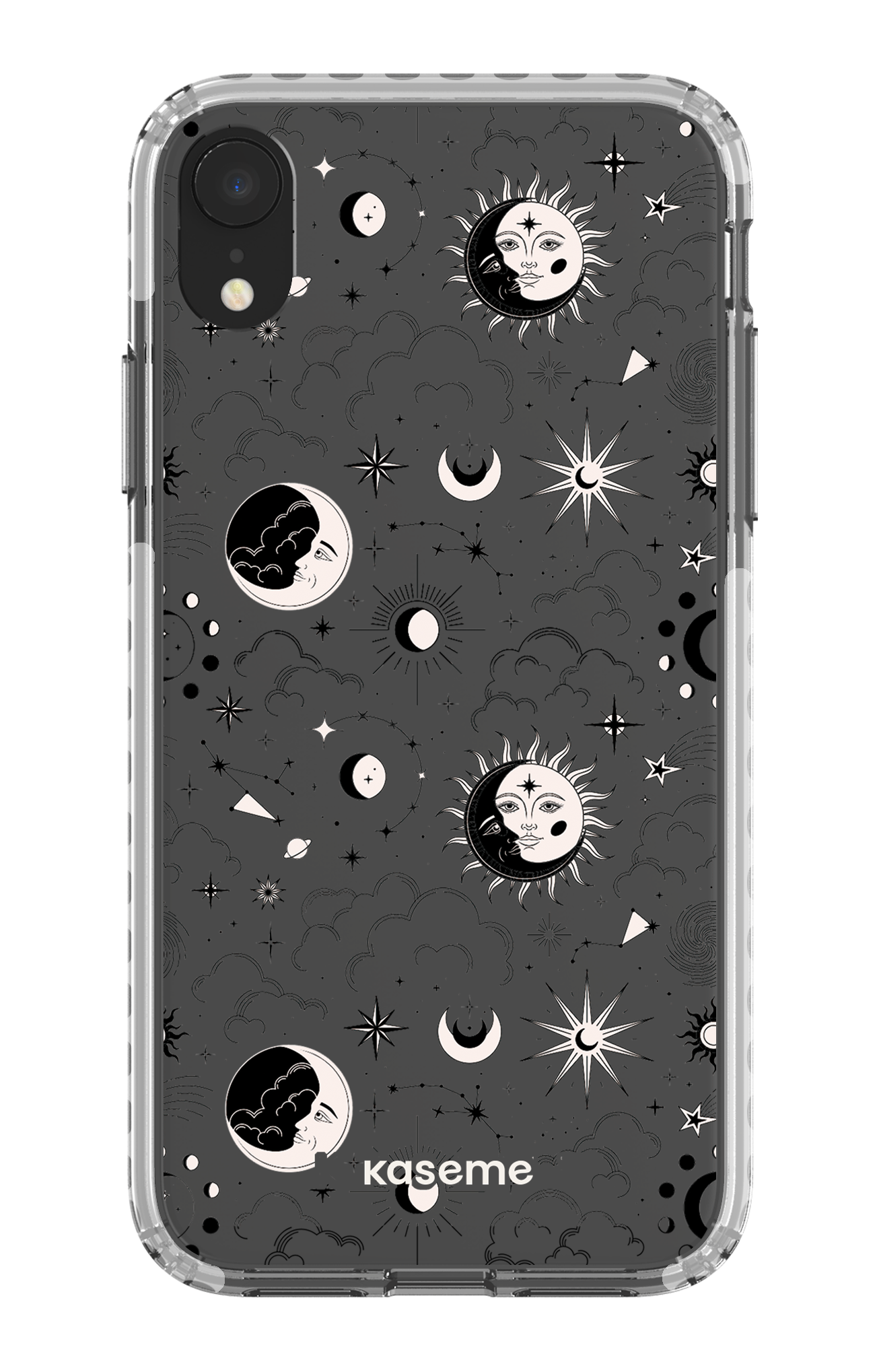 iPhone XR Clear Case - White Milky Way Black Clear Case -