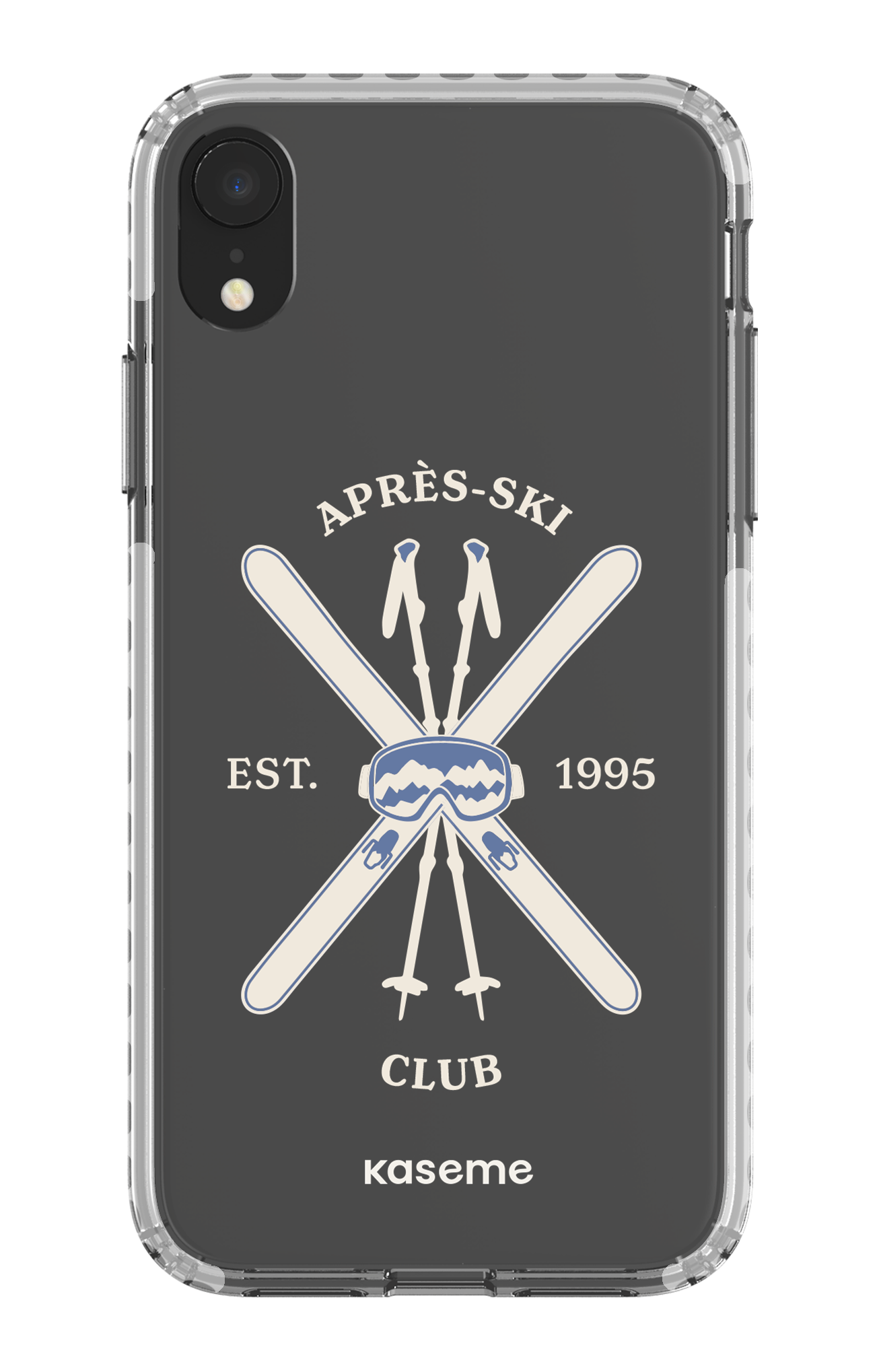 iPhone XR Clear Case - White Off-Track Clear Case -