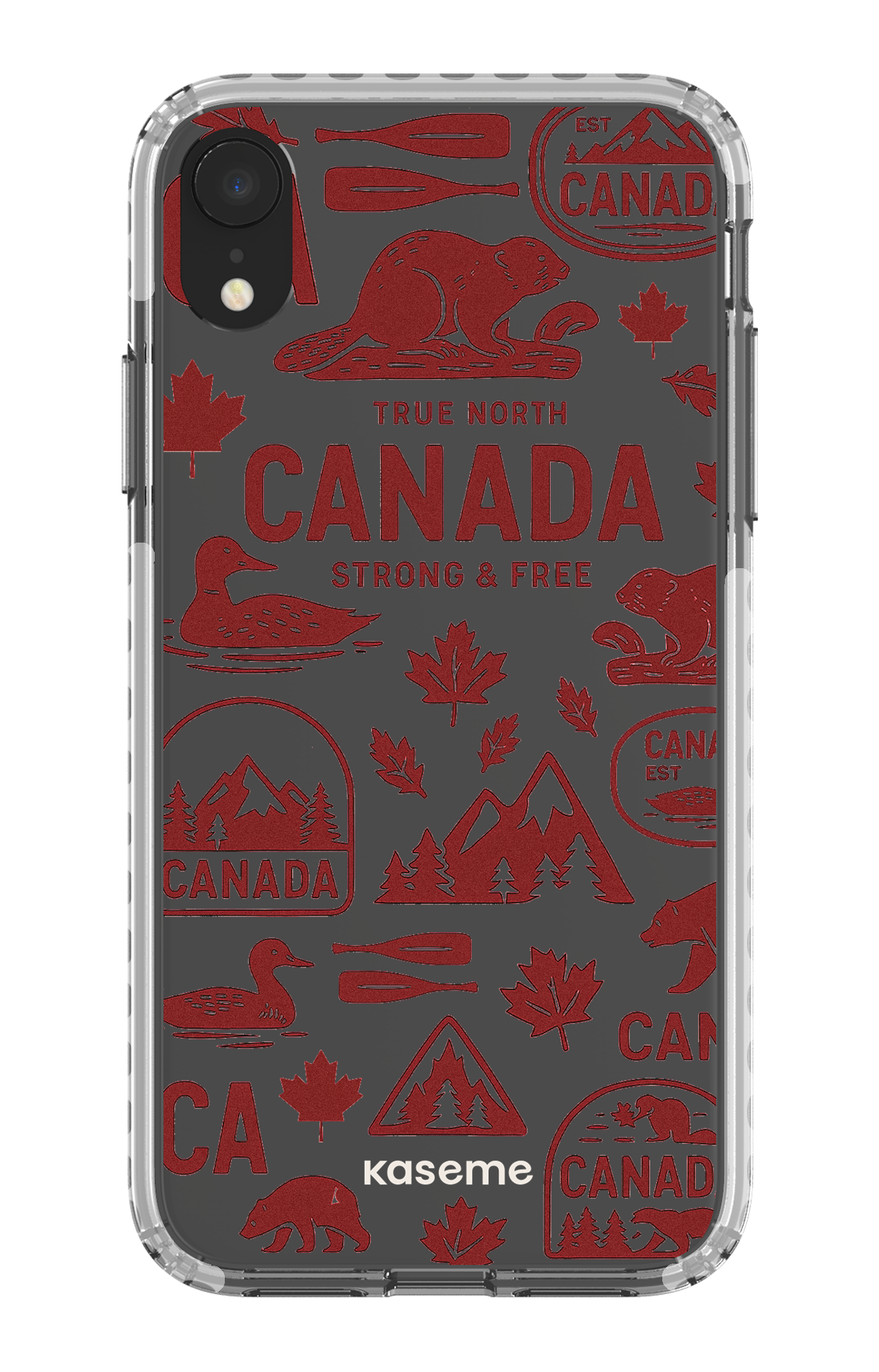 iPhone XR Clear Case - White Oh Canada -