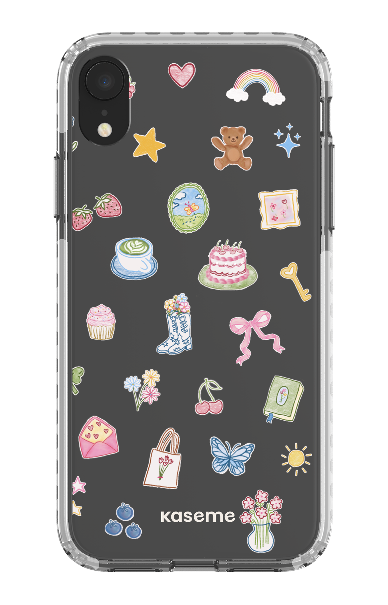 iPhone XR Clear Case - White Poetry Clear Case -