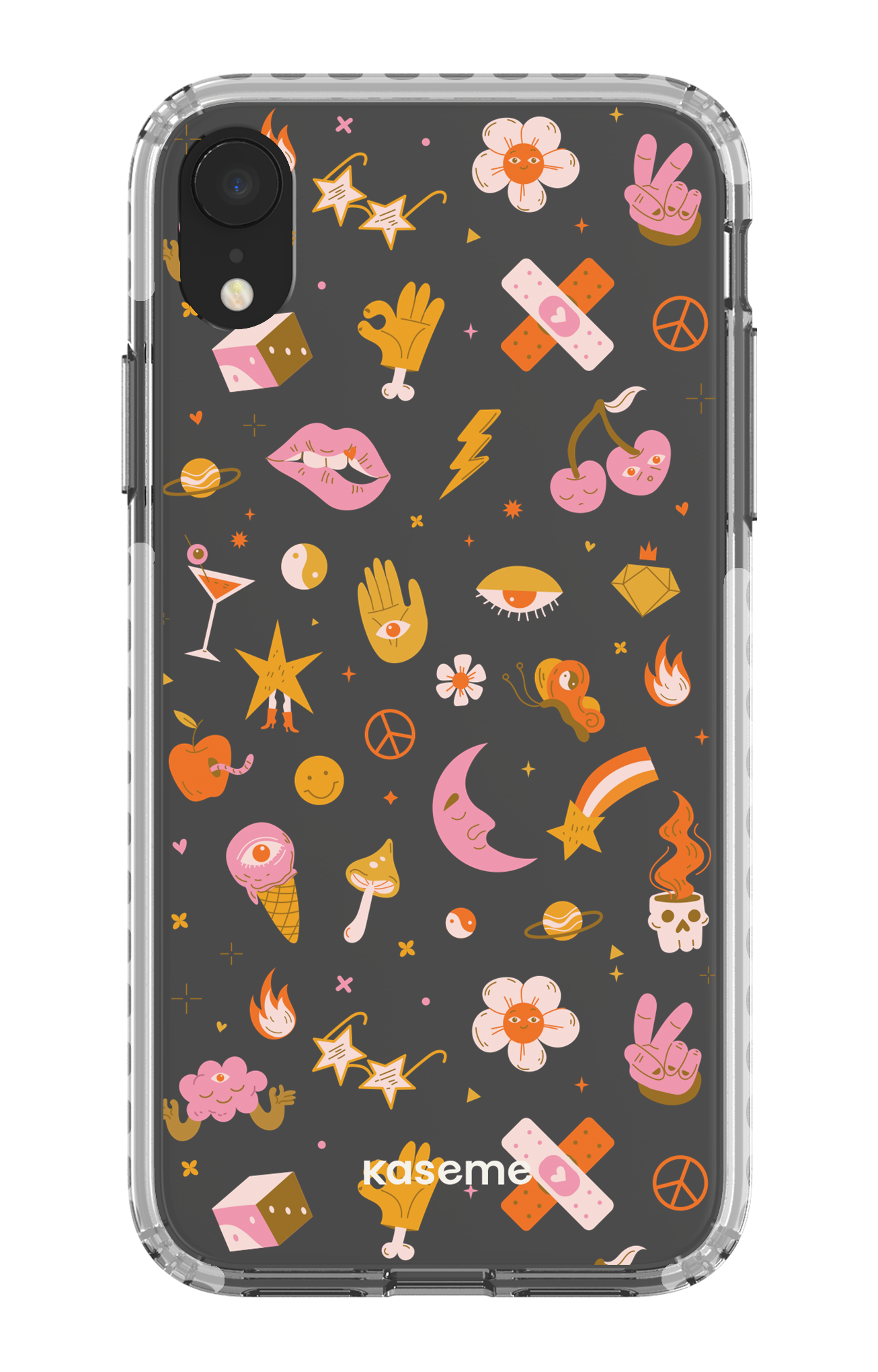 iPhone XR Clear Case - White Psycho Clear Case -