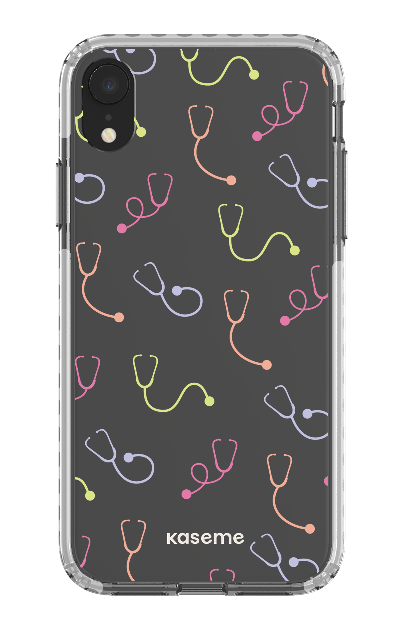 iPhone XR Clear Case - White Pulse Clear Case -