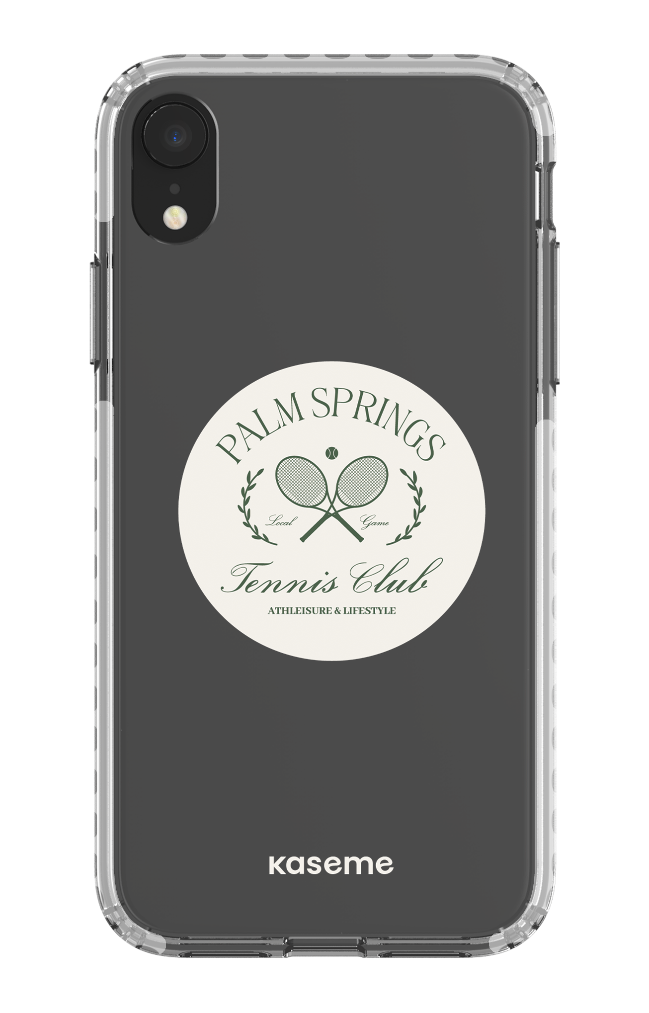 iPhone XR Clear Case - White Serve it up Clear Case -