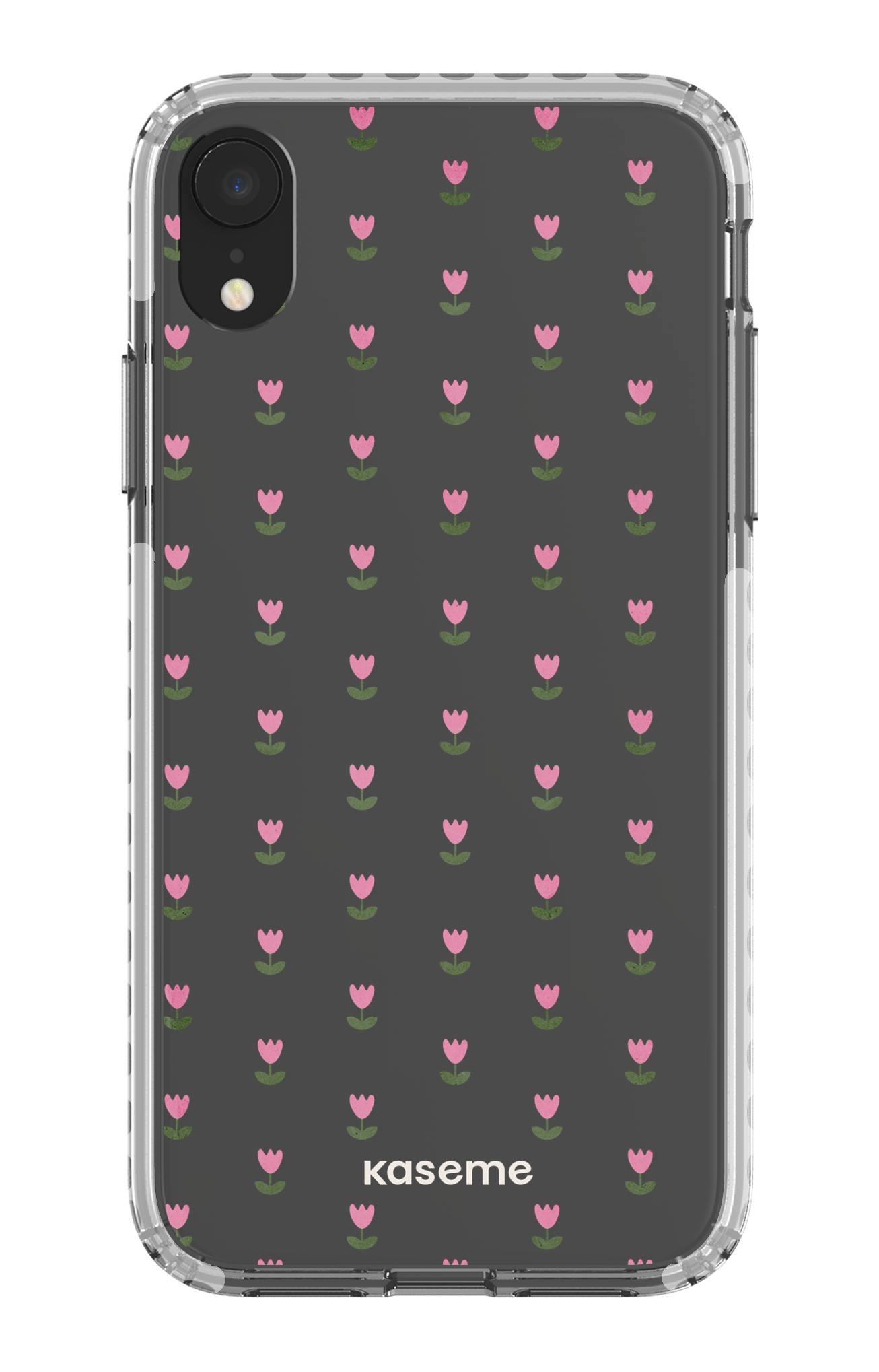 iPhone XR Clear Case - White Triumph Pink Clear Case -