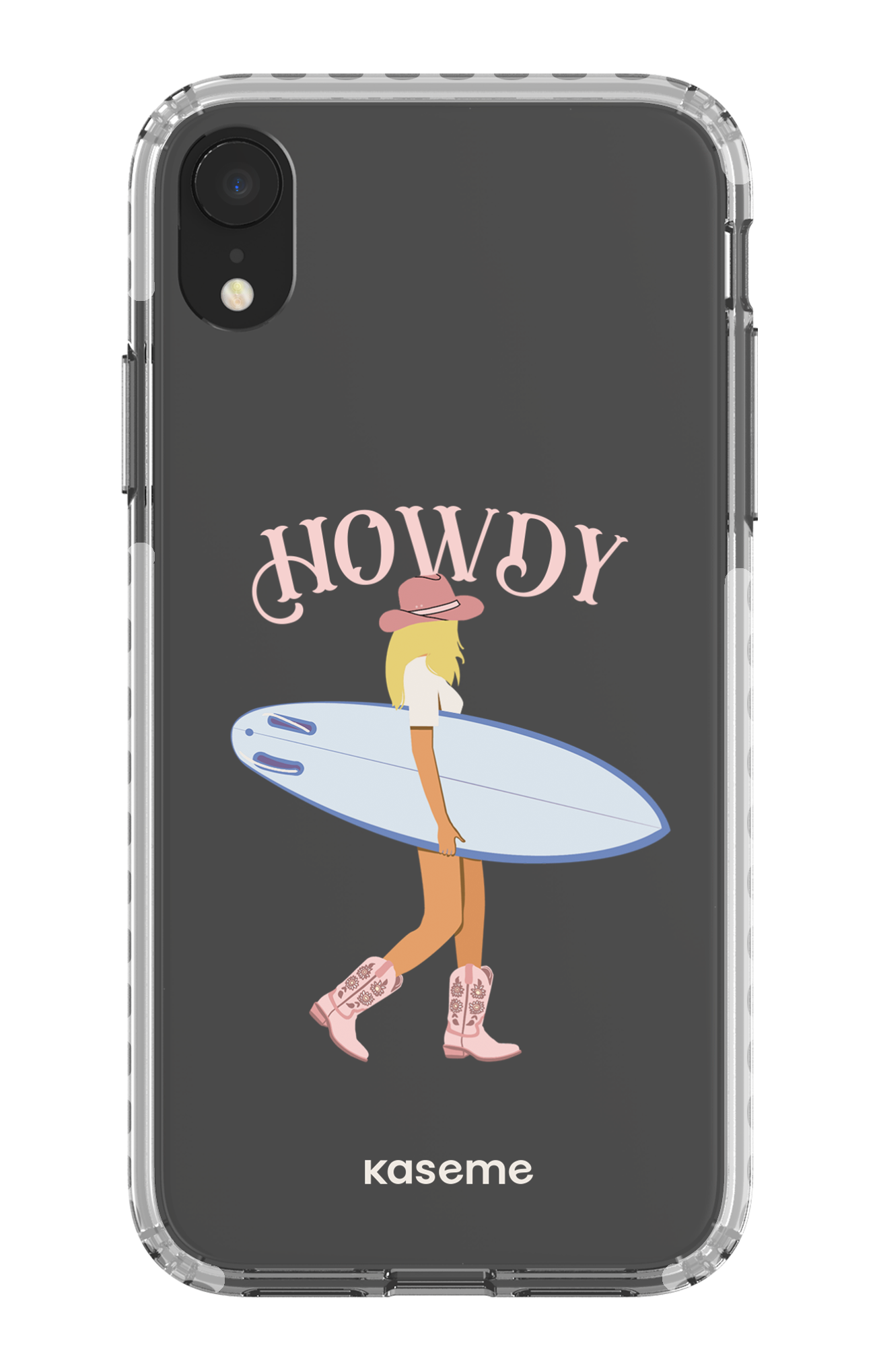 iPhone XR Clear Case - White Westsea Pink Clear Case -