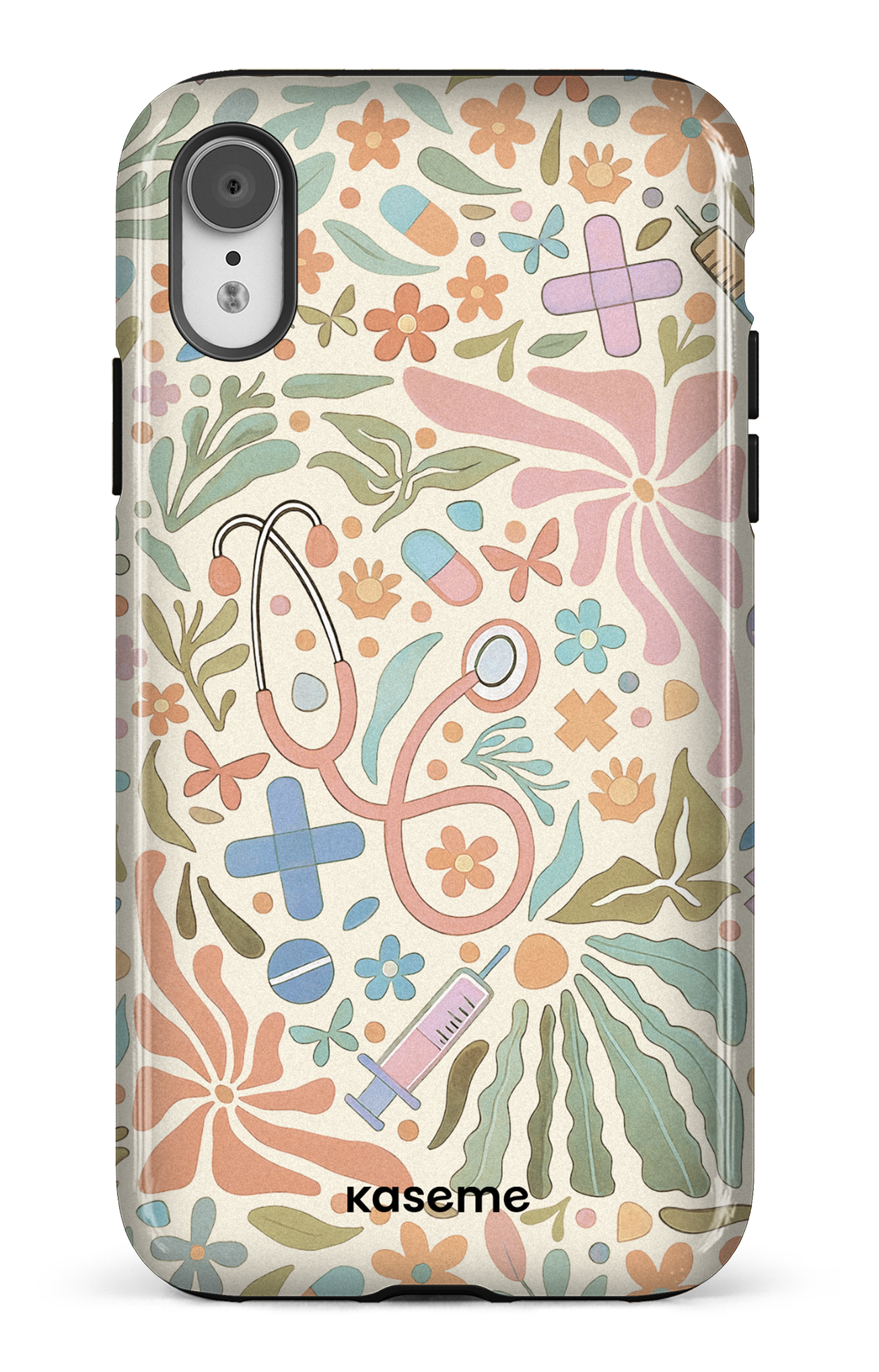 iPhone XR Tough VitaBloom Beige -