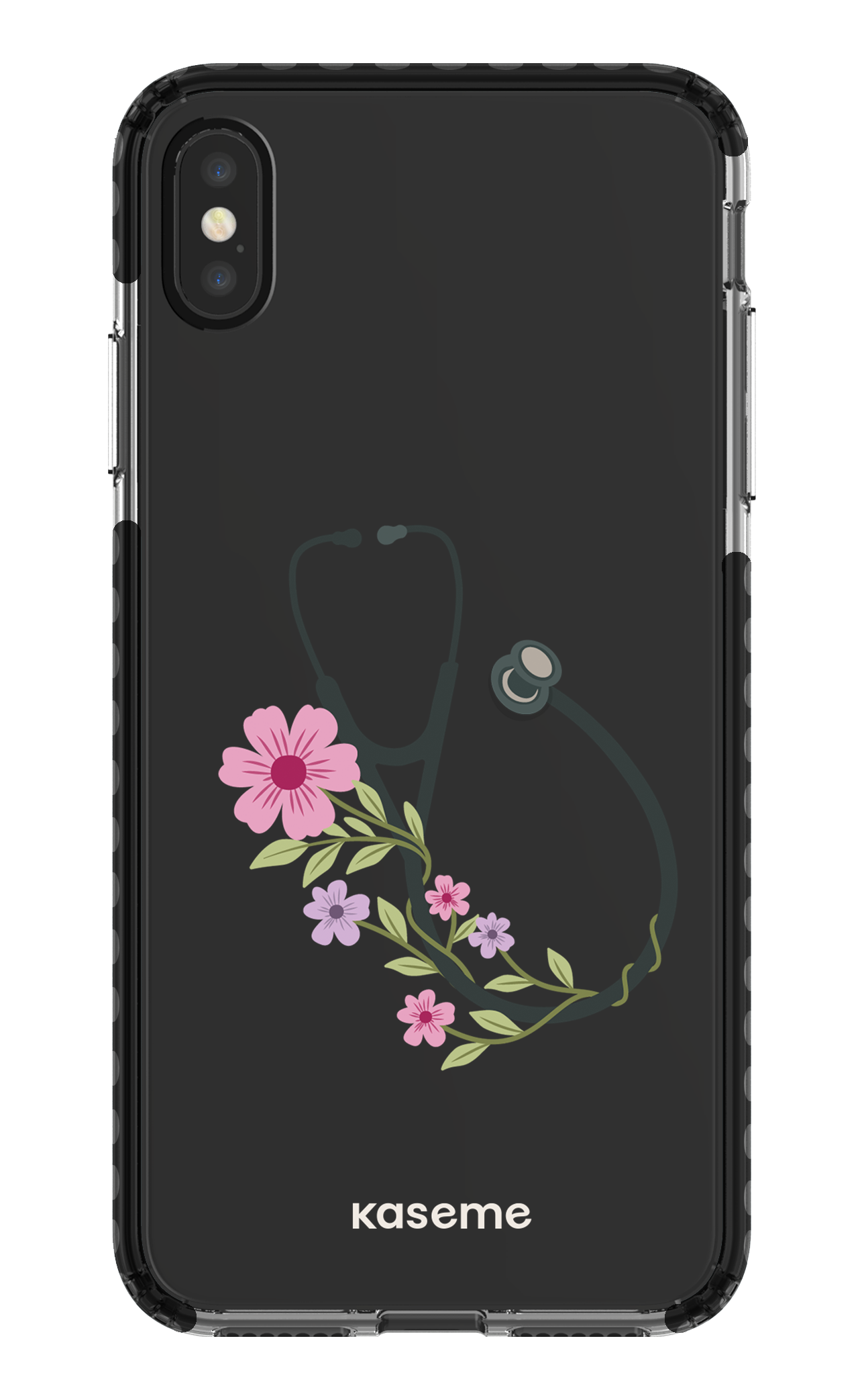 iPhone XS Max Clear Case - Black Blossom Beat Clear Case -