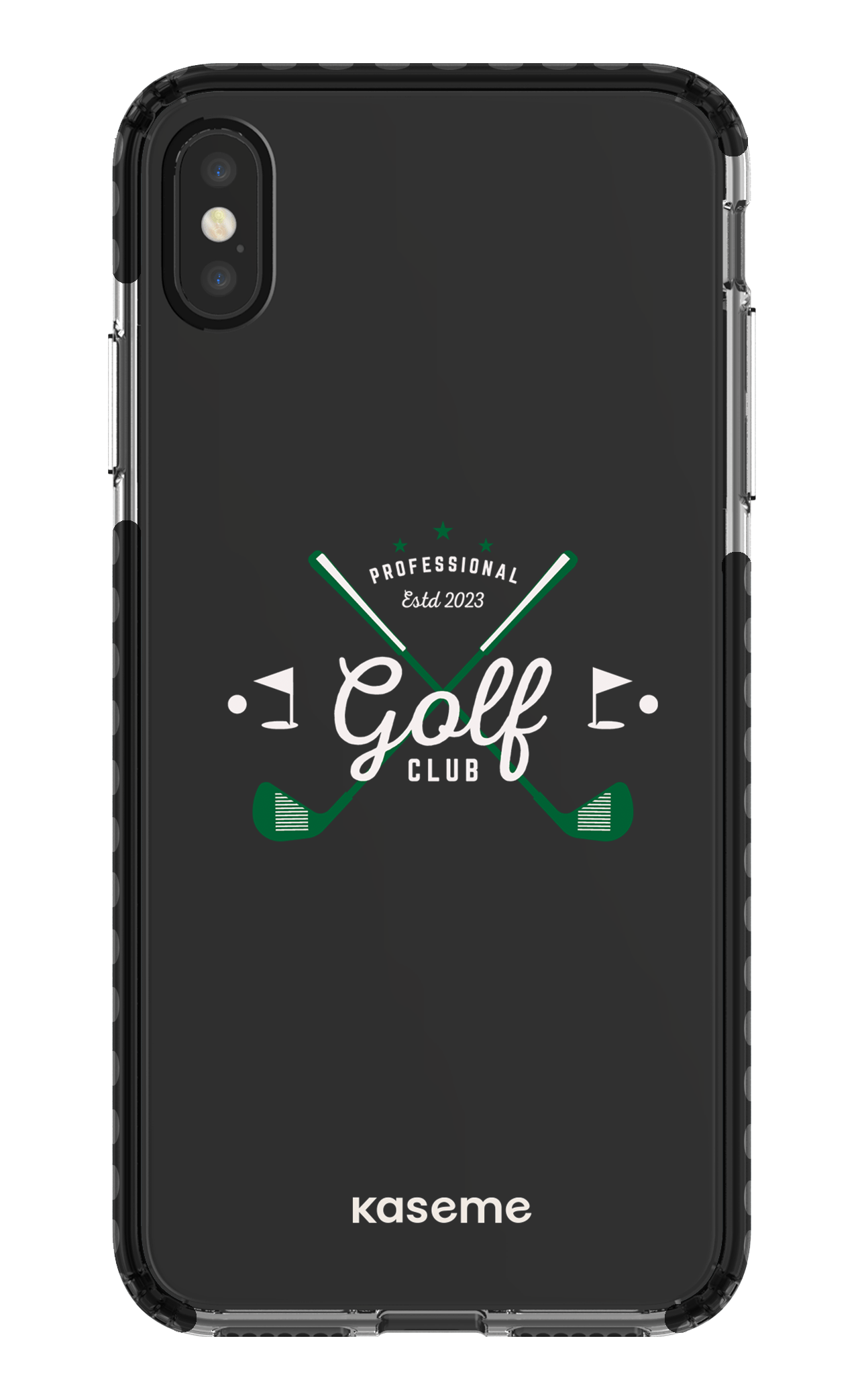 iPhone XS Max Clear Case - Black Bogey clear case -