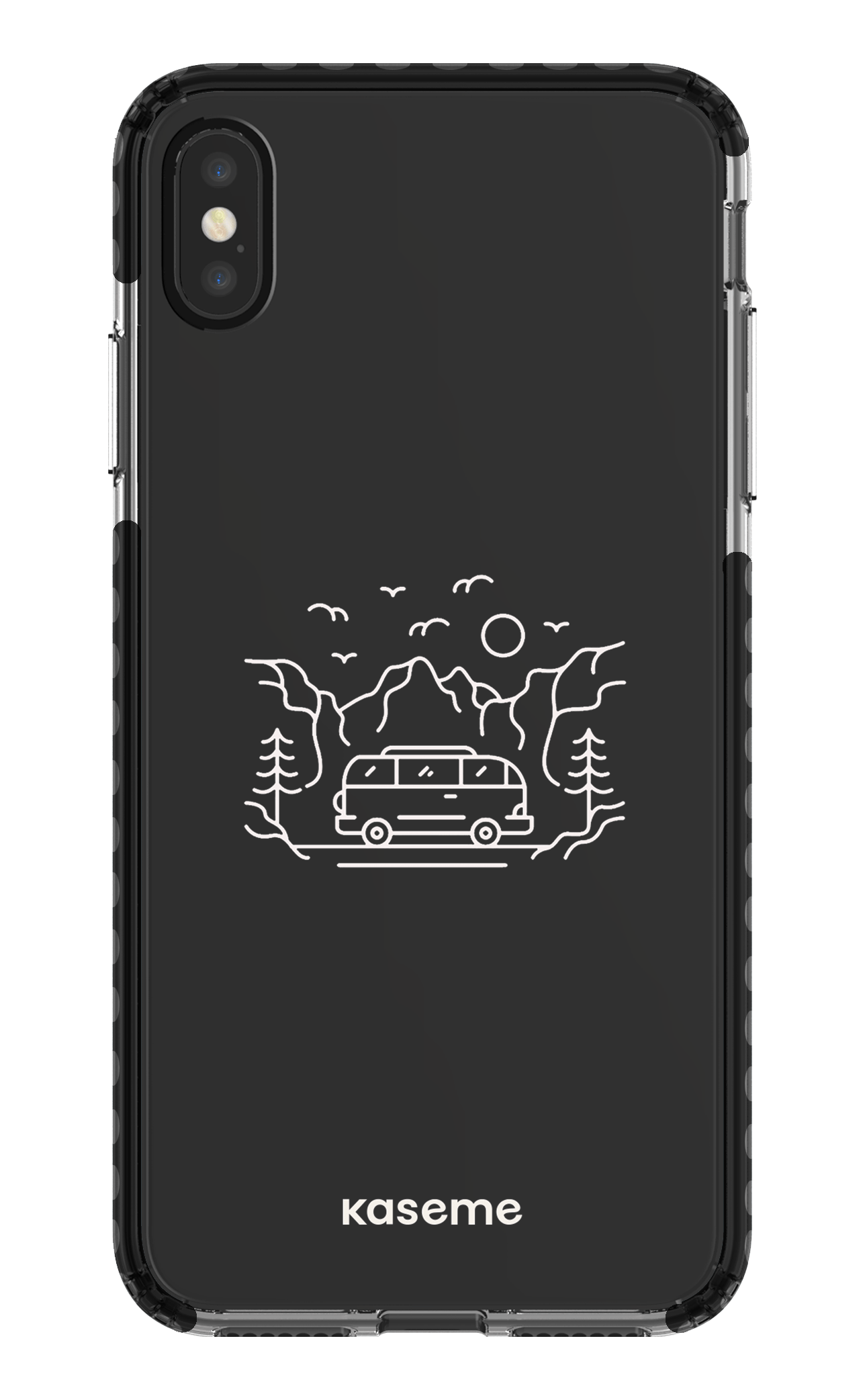 iPhone XS Max Clear Case - Black Camp Life Clear Case -