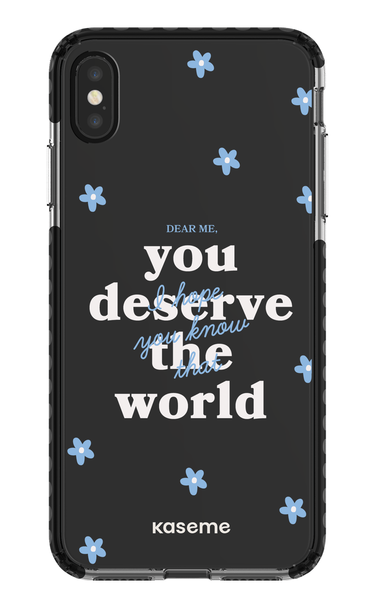 iPhone XS Max Clear Case - Black Dear Me clear case -