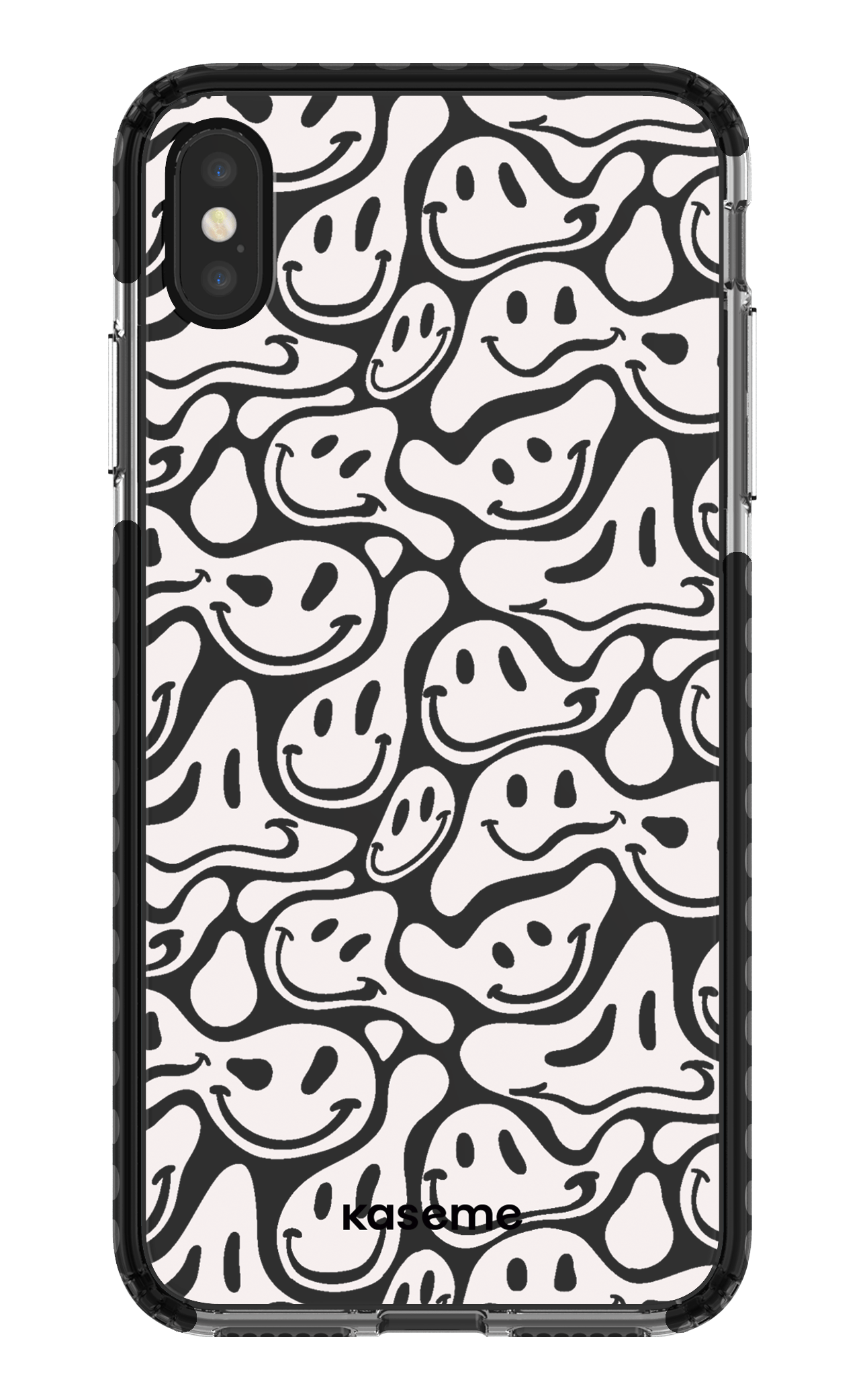 iPhone XS Max Clear Case - Black Dystopia Clear Case -