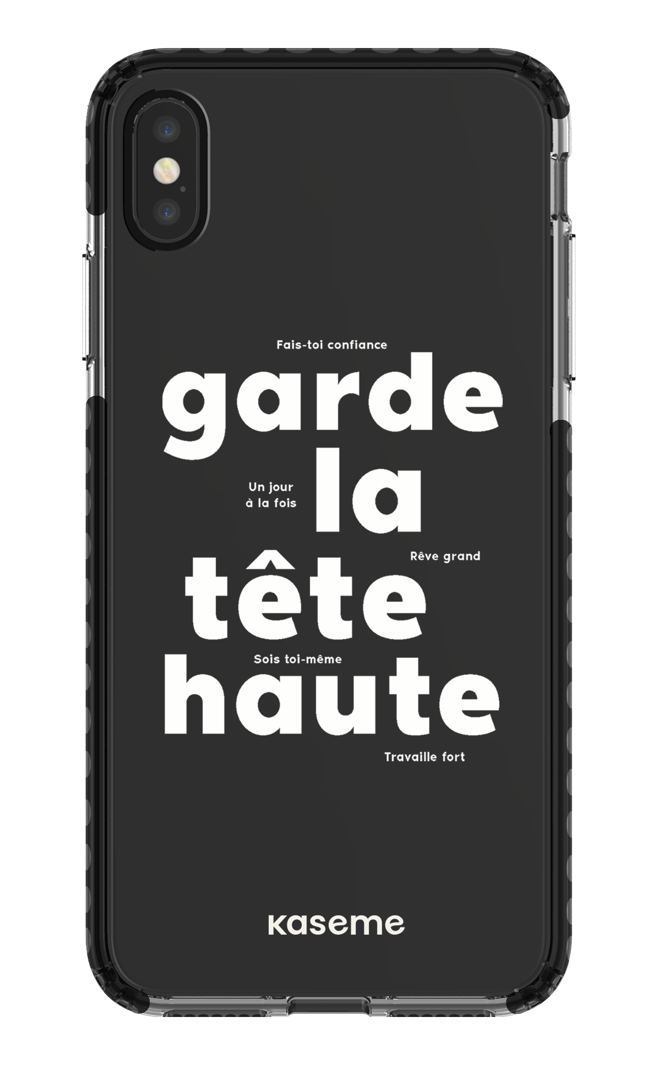 iPhone XS Max Clear Case - Black État d'esprit Clear Case -