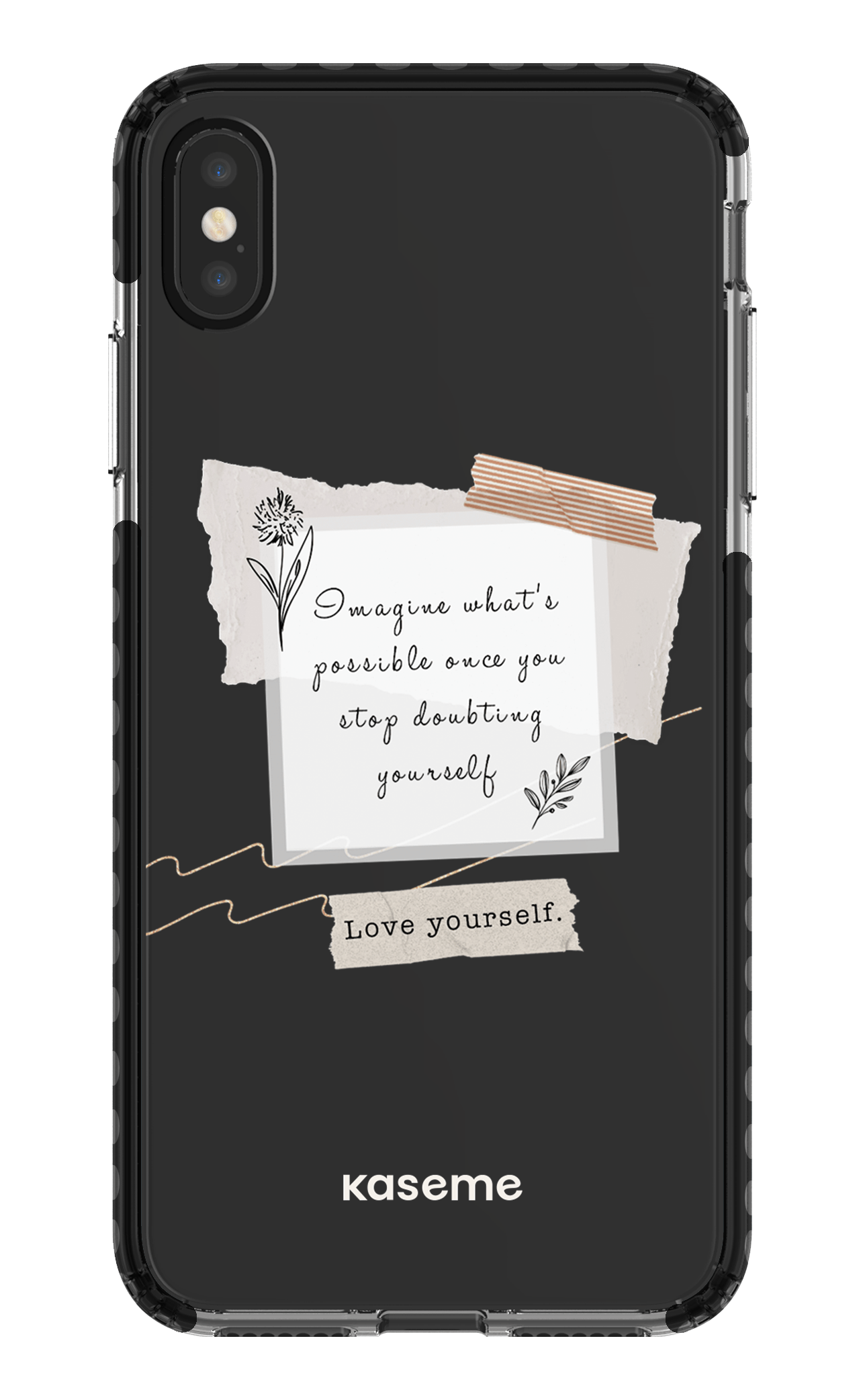 iPhone XS Max Clear Case - Black Faith Clear Case -