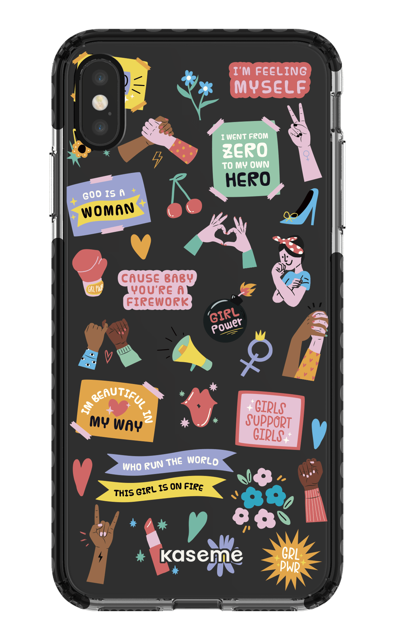 iPhone XS Max Clear Case - Black Girl Boss Clear Case -