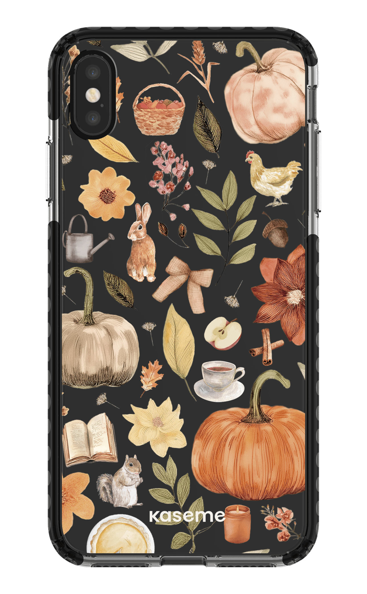 iPhone XS Max Clear Case - Black Harvest Hues Clear Case -