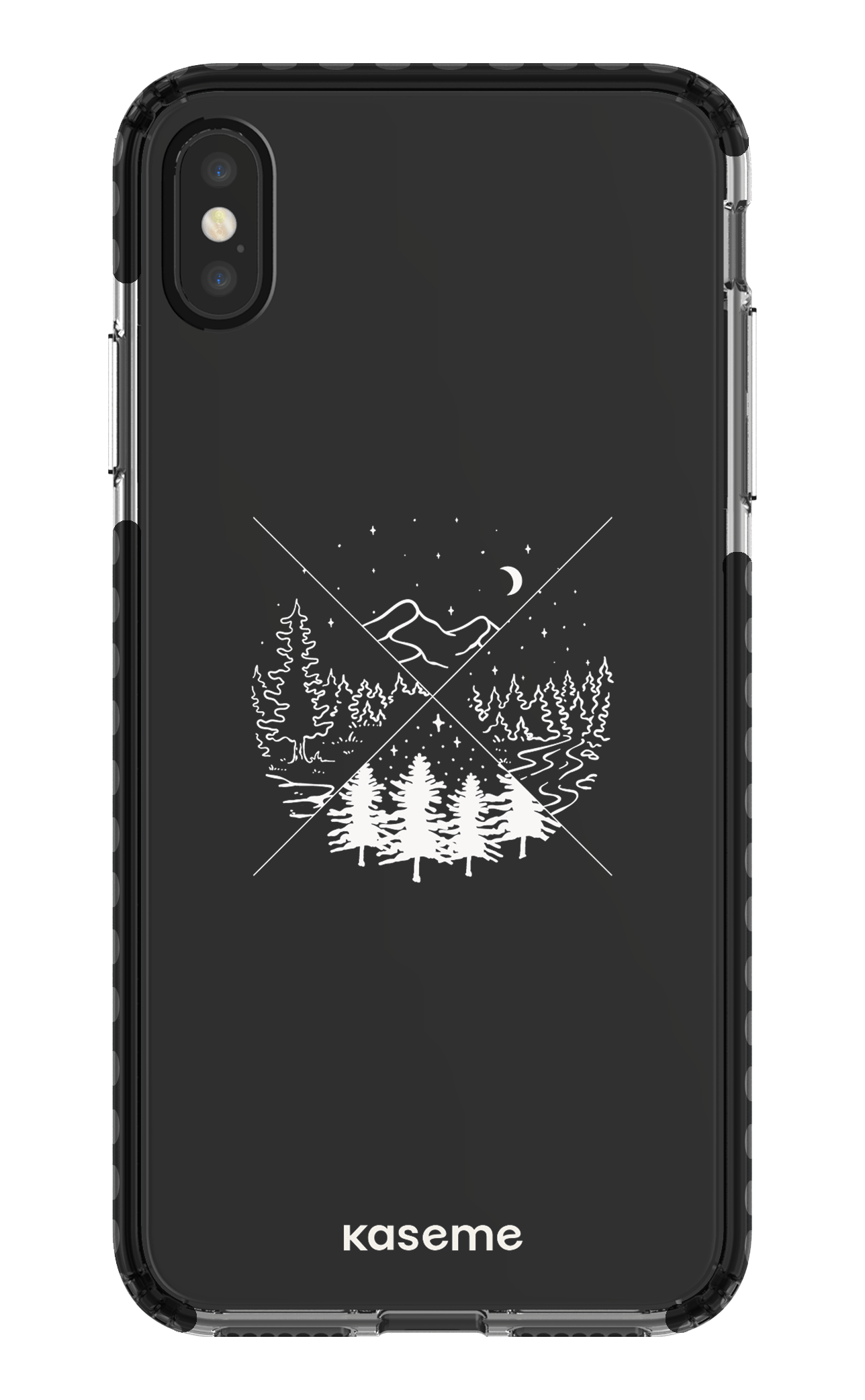 iPhone XS Max Clear Case - Black Hike Clear Case -