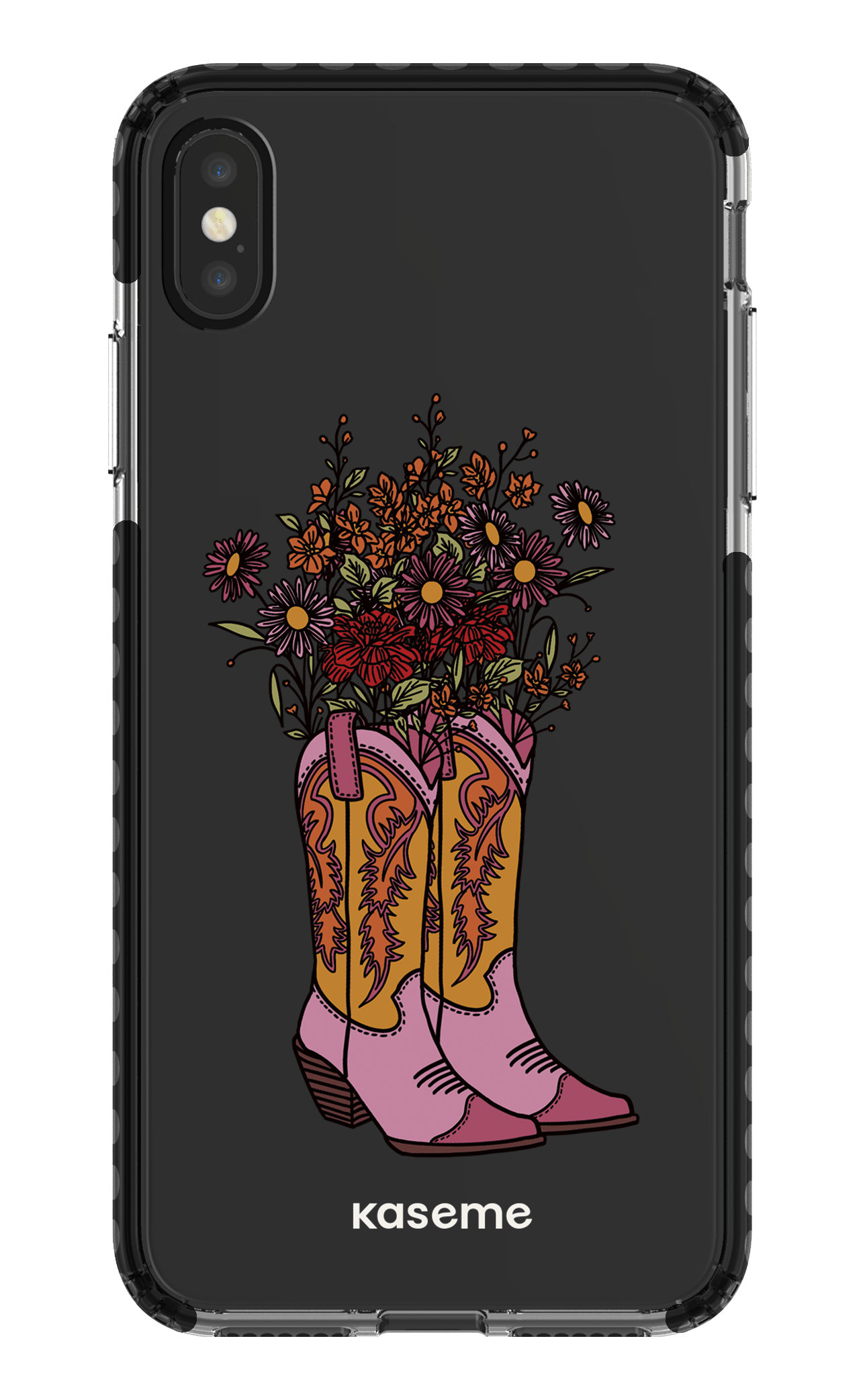 iPhone XS Max Clear Case - Black Howdy Clear Case -