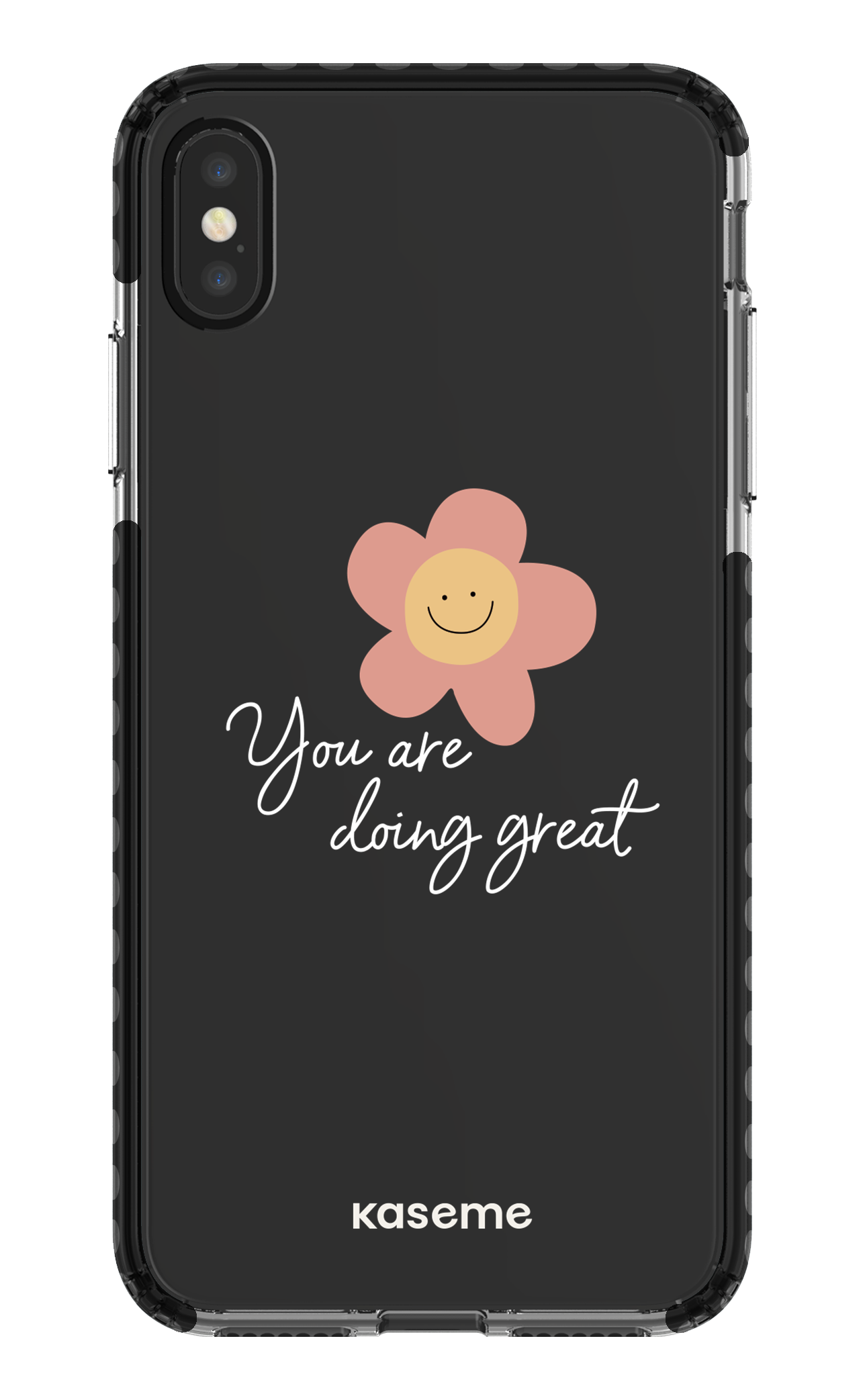 iPhone XS Max Clear Case - Black Keep going Clear Case -
