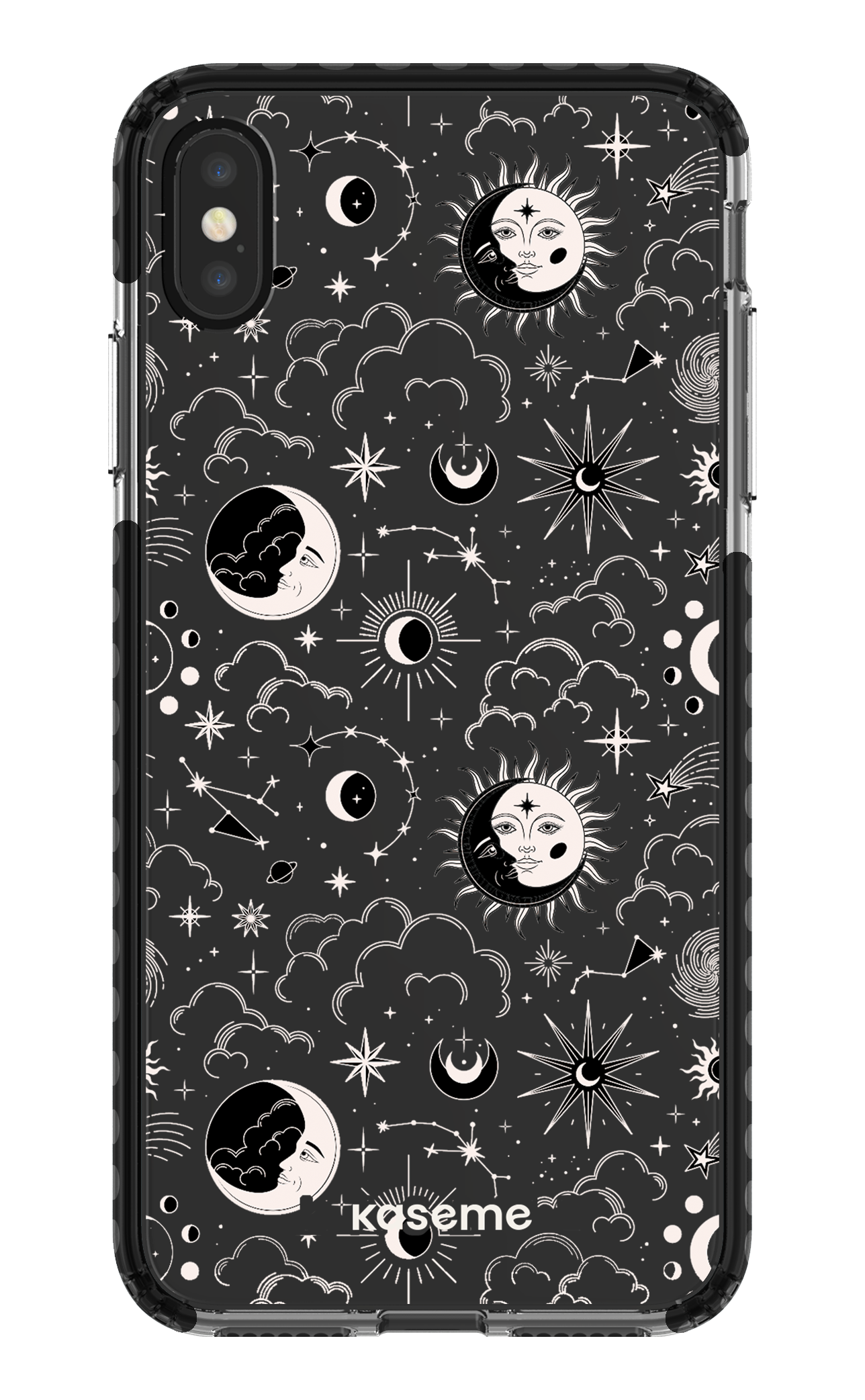 iPhone XS Max Clear Case - Black Milky Way White Clear Case -
