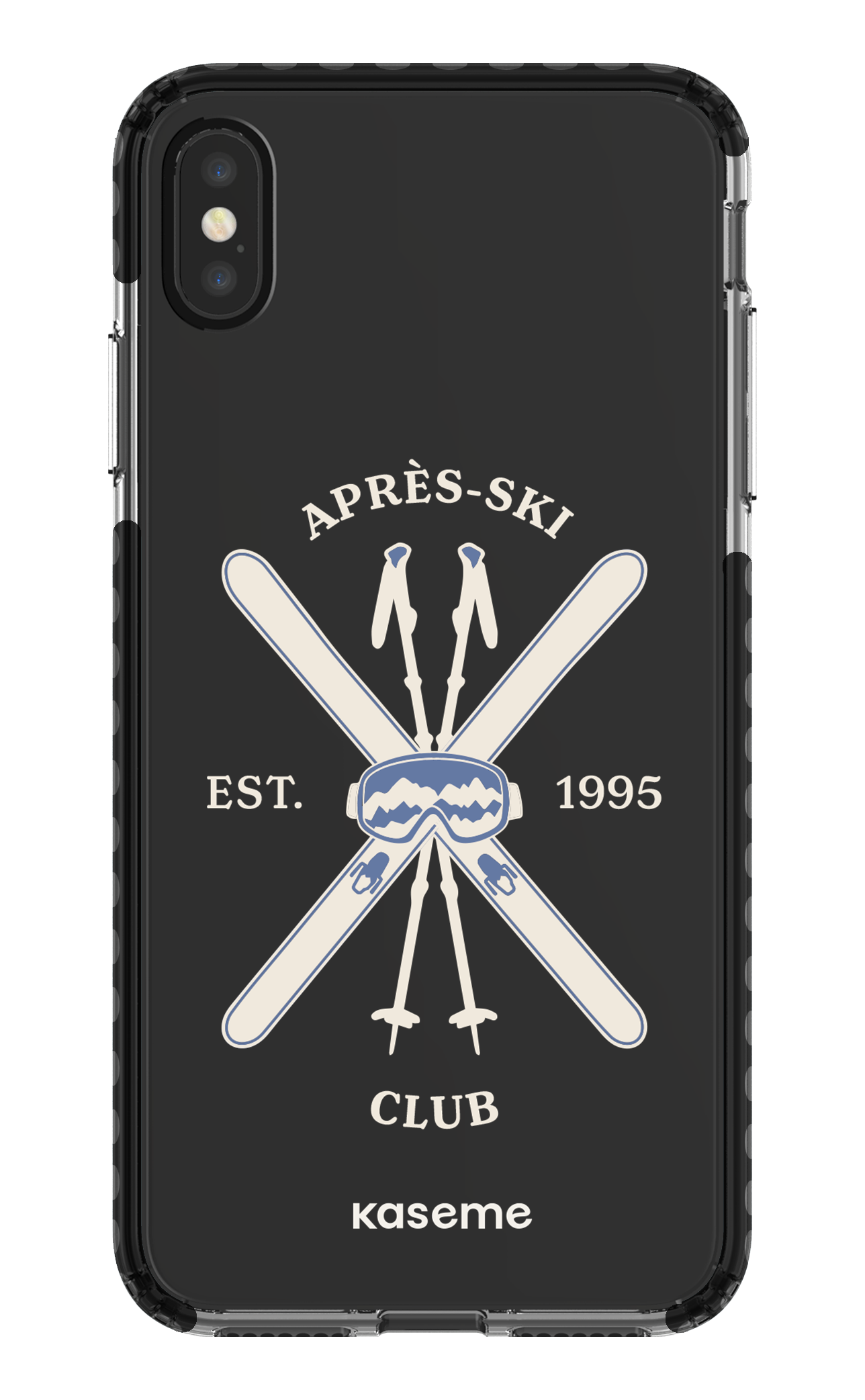 iPhone XS Max Clear Case - Black Off-Track Clear Case -