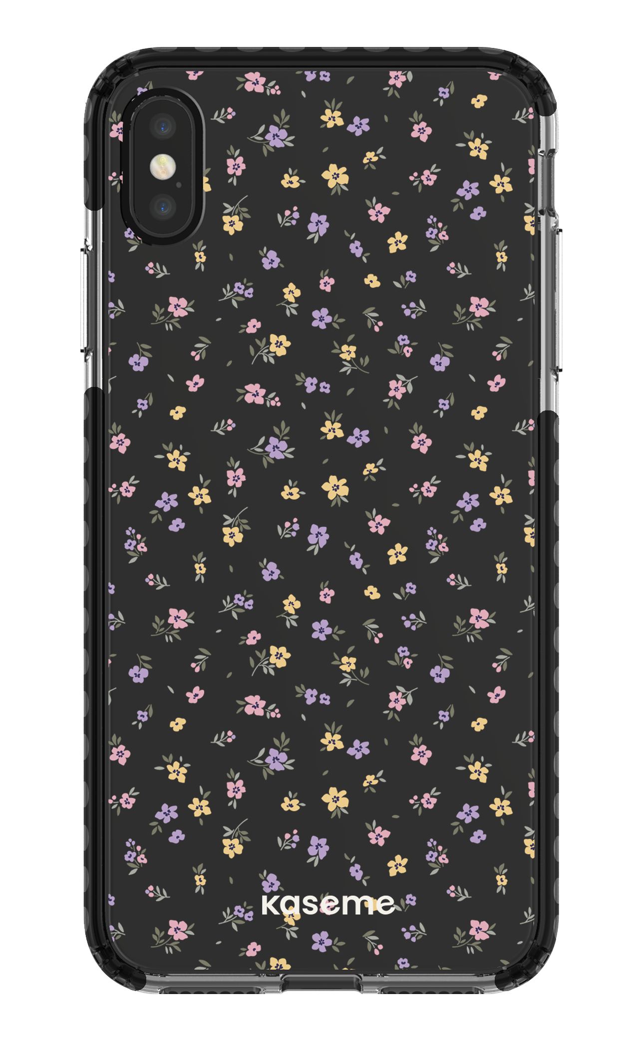 iPhone XS Max Clear Case - Black Porcelain Blossom Clear Case -