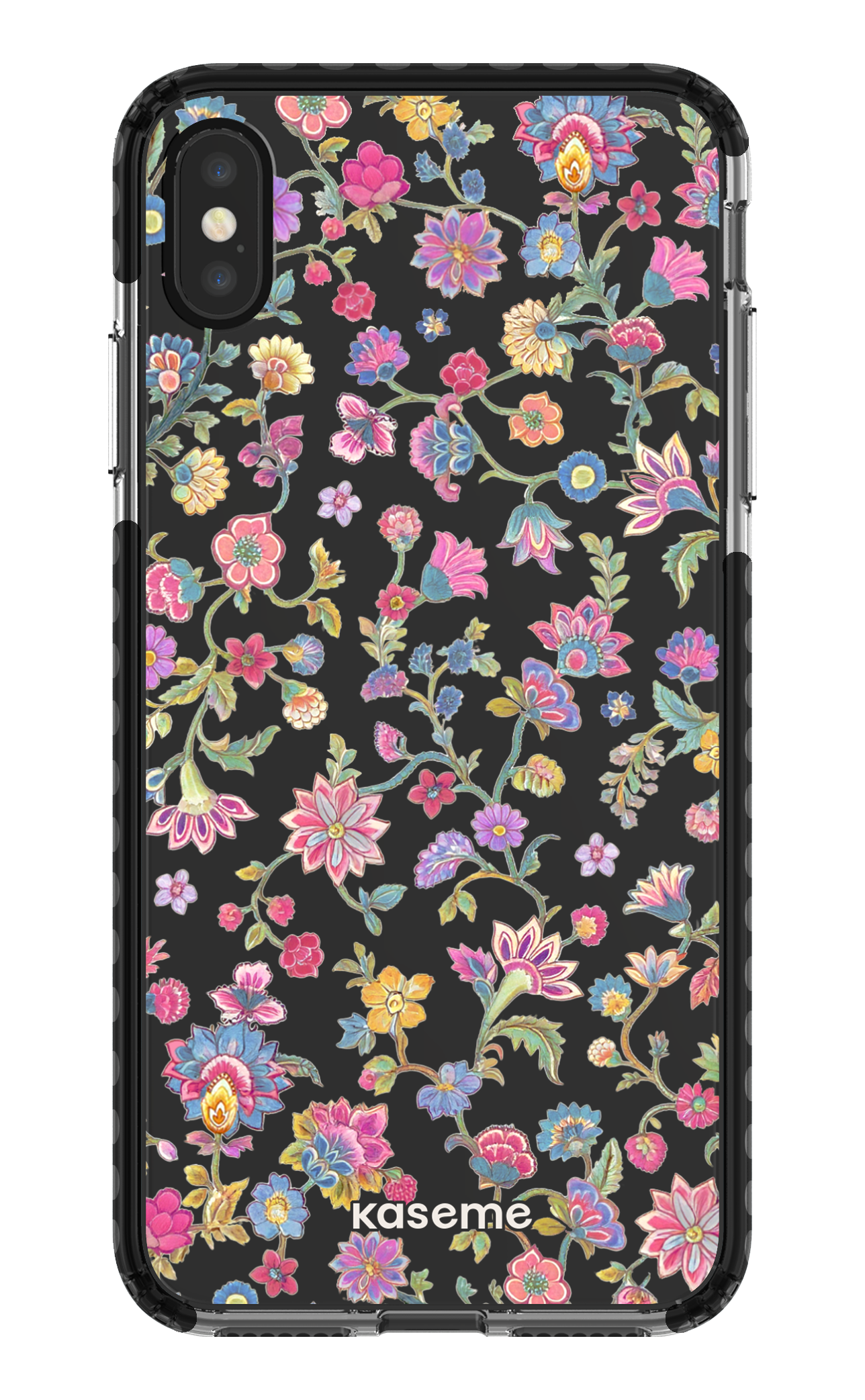 iPhone XS Max Clear Case - Black Secret Garden Clear Case -