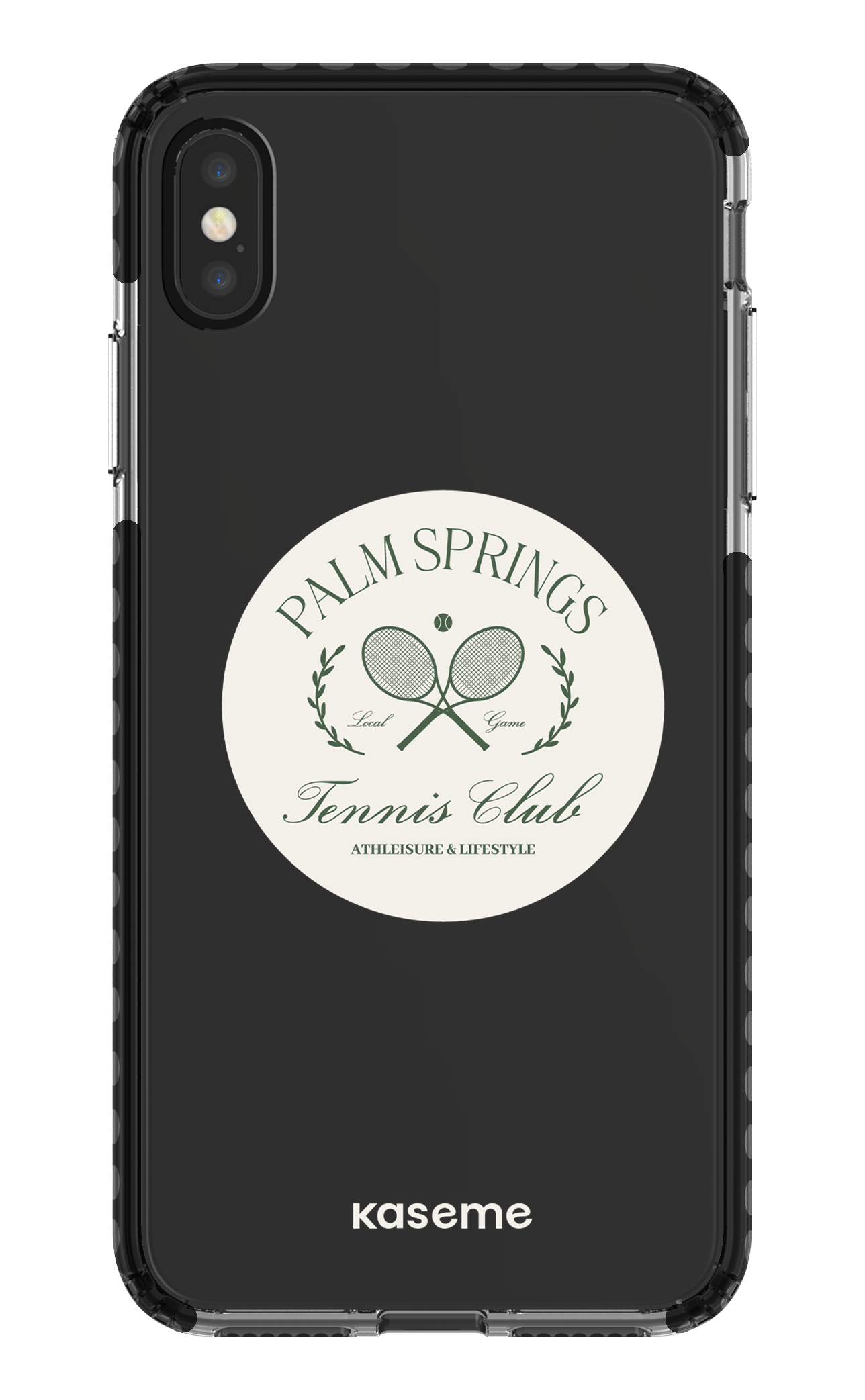 iPhone XS Max Clear Case - Black Serve it up Clear Case -