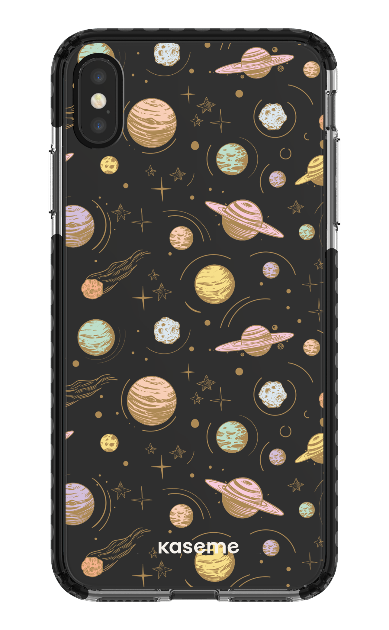 iPhone XS Max Clear Case - Black Solar Clear Case -