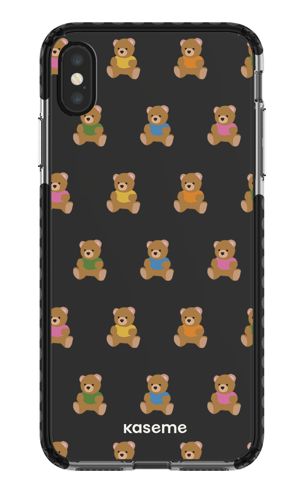 iPhone XS Max Clear Case - Black Teddy Clear Case -