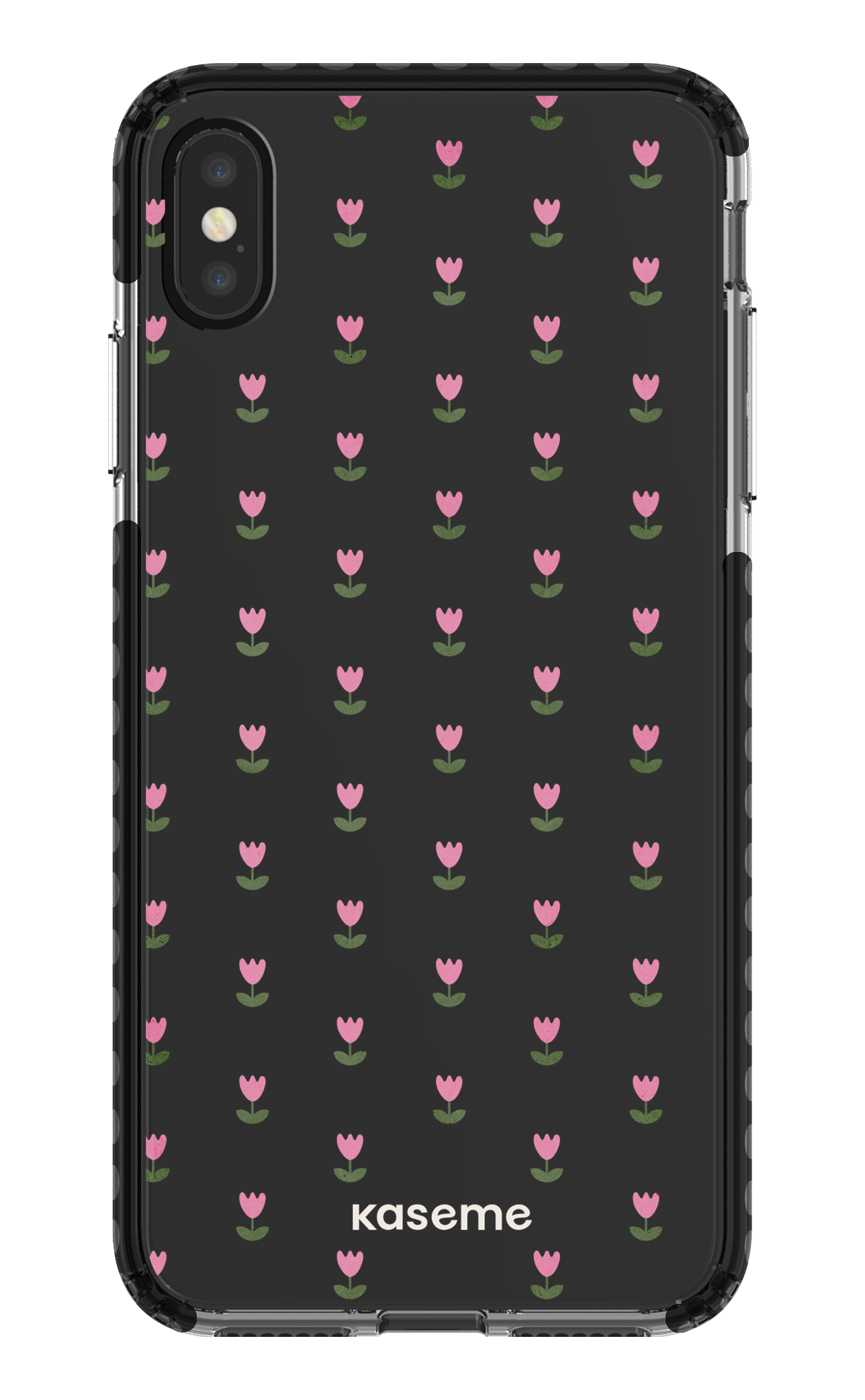 iPhone XS Max Clear Case - Black Triumph Pink Clear Case -