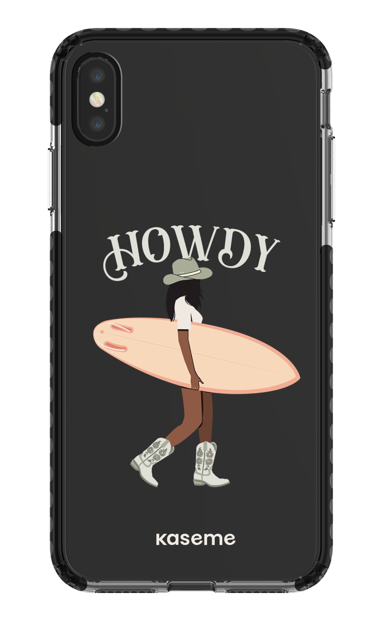 iPhone XS Max Clear Case - Black Westsea Green Clear Case -