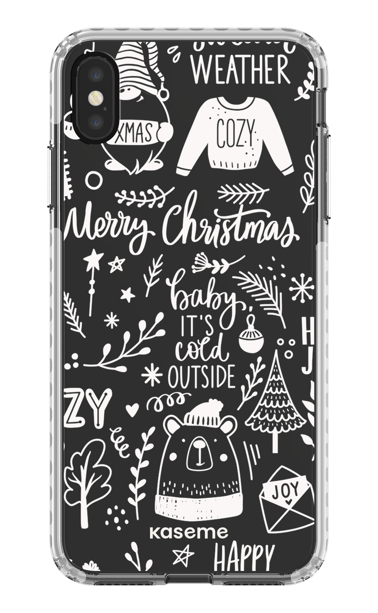 iPhone XS Max Clear Case - White Cold Nights Clear Case -