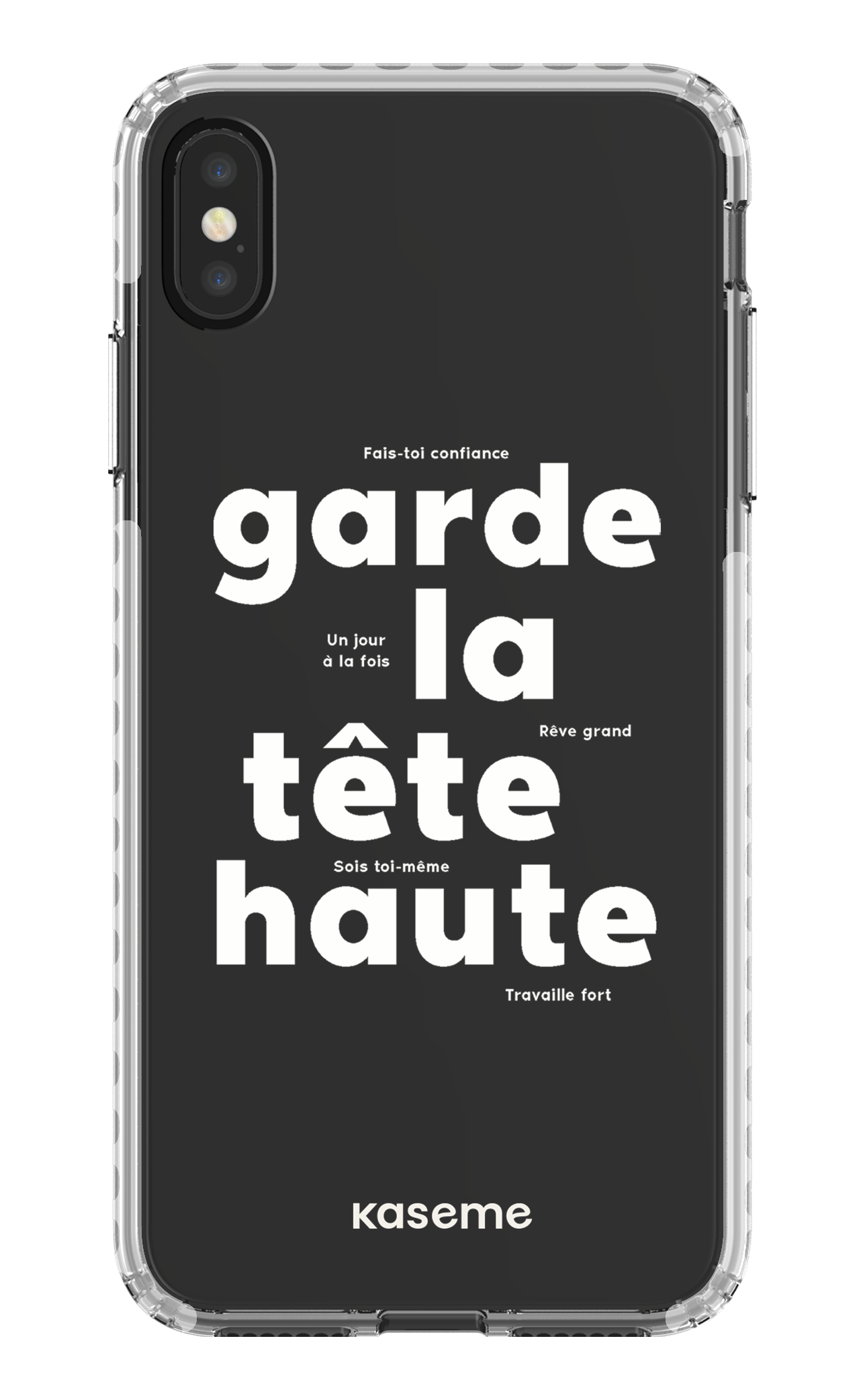 iPhone XS Max Clear Case - White État d'esprit Clear Case -