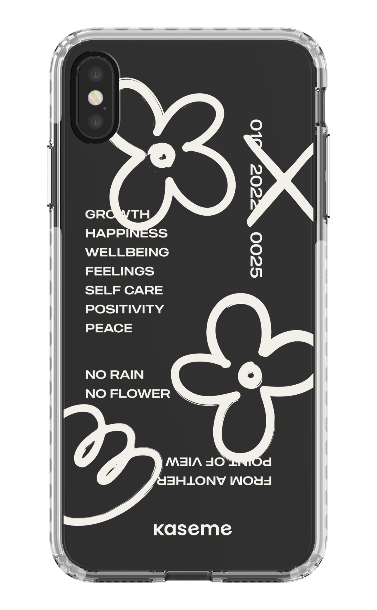 iPhone XS Max Clear Case - White Feelings white clear case -