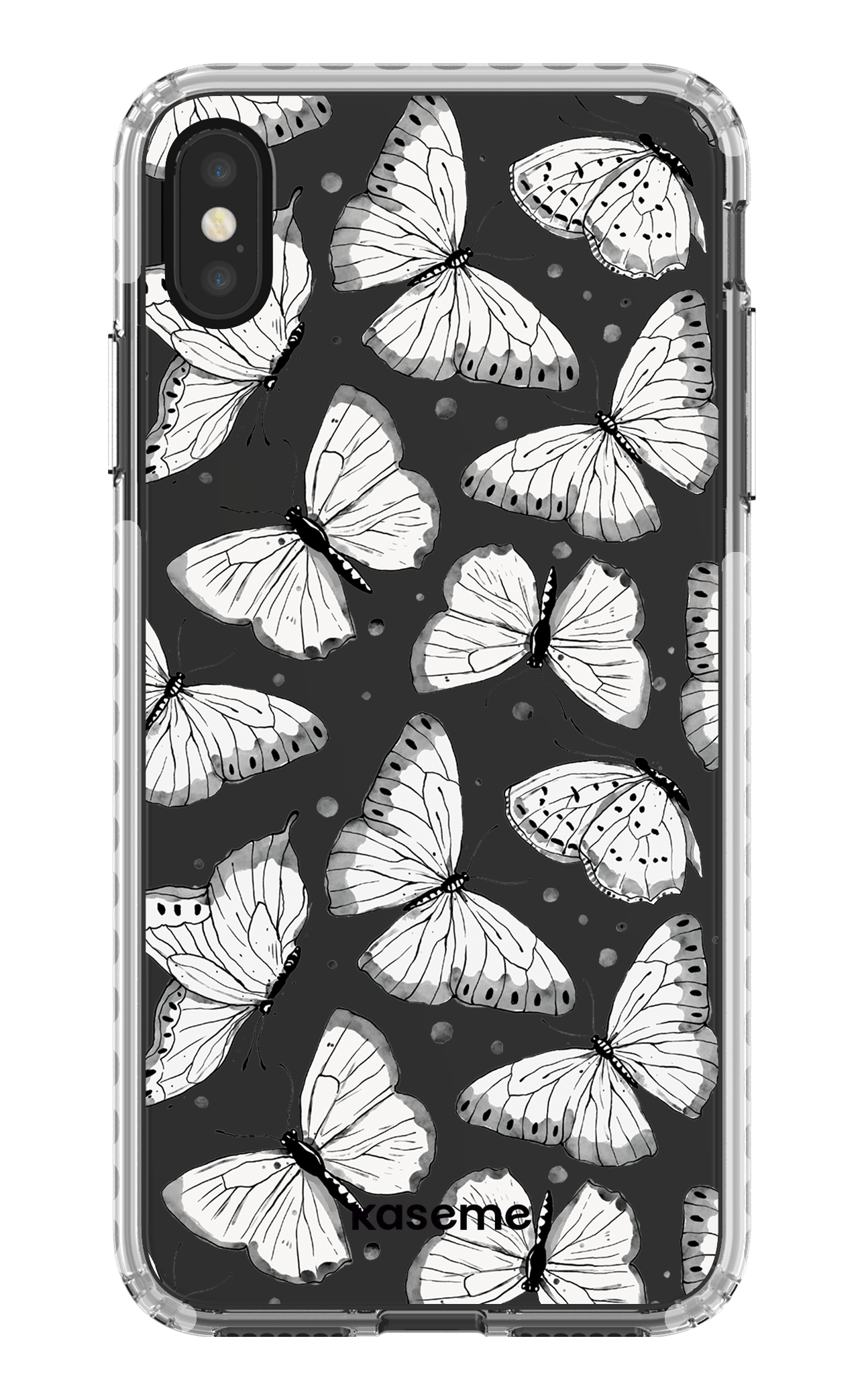 iPhone XS Max Clear Case - White Float Clear Case -