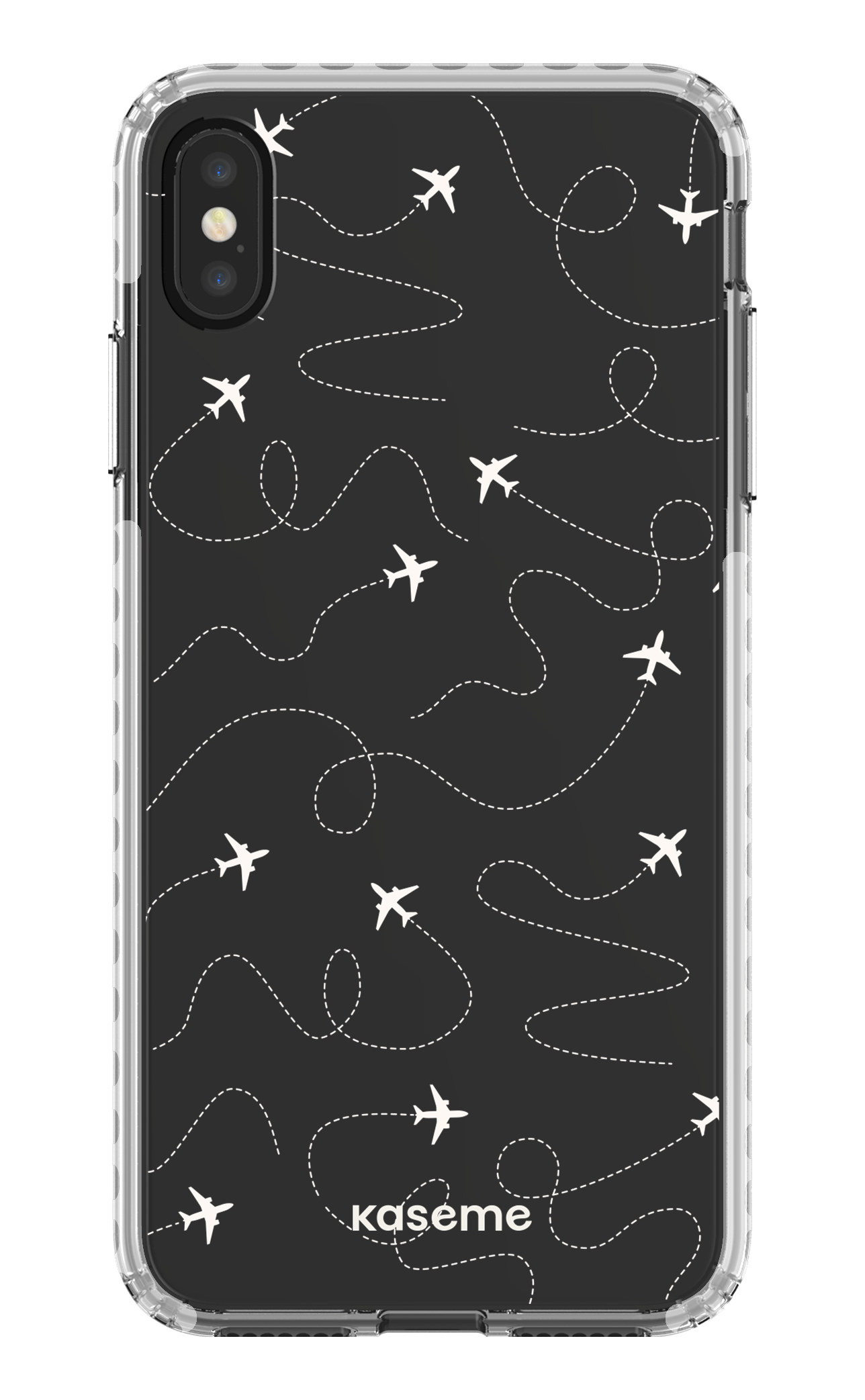 iPhone XS Max Clear Case - White Globetrotter Clear Case -